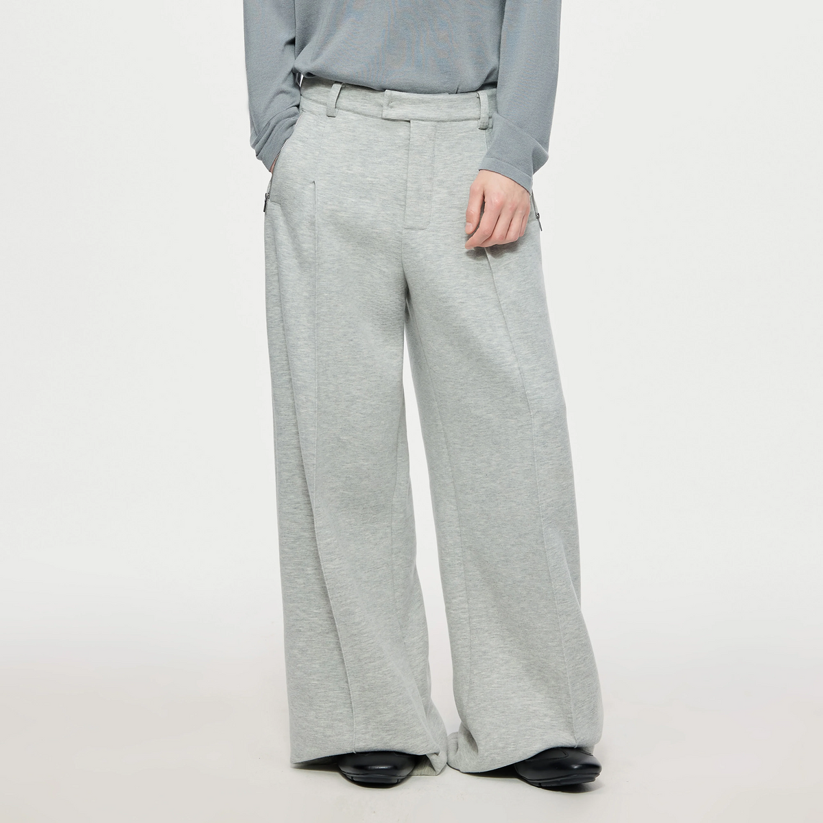 TIWILLTANG Deconstructed Matte Wool-Blend Slouch Pants