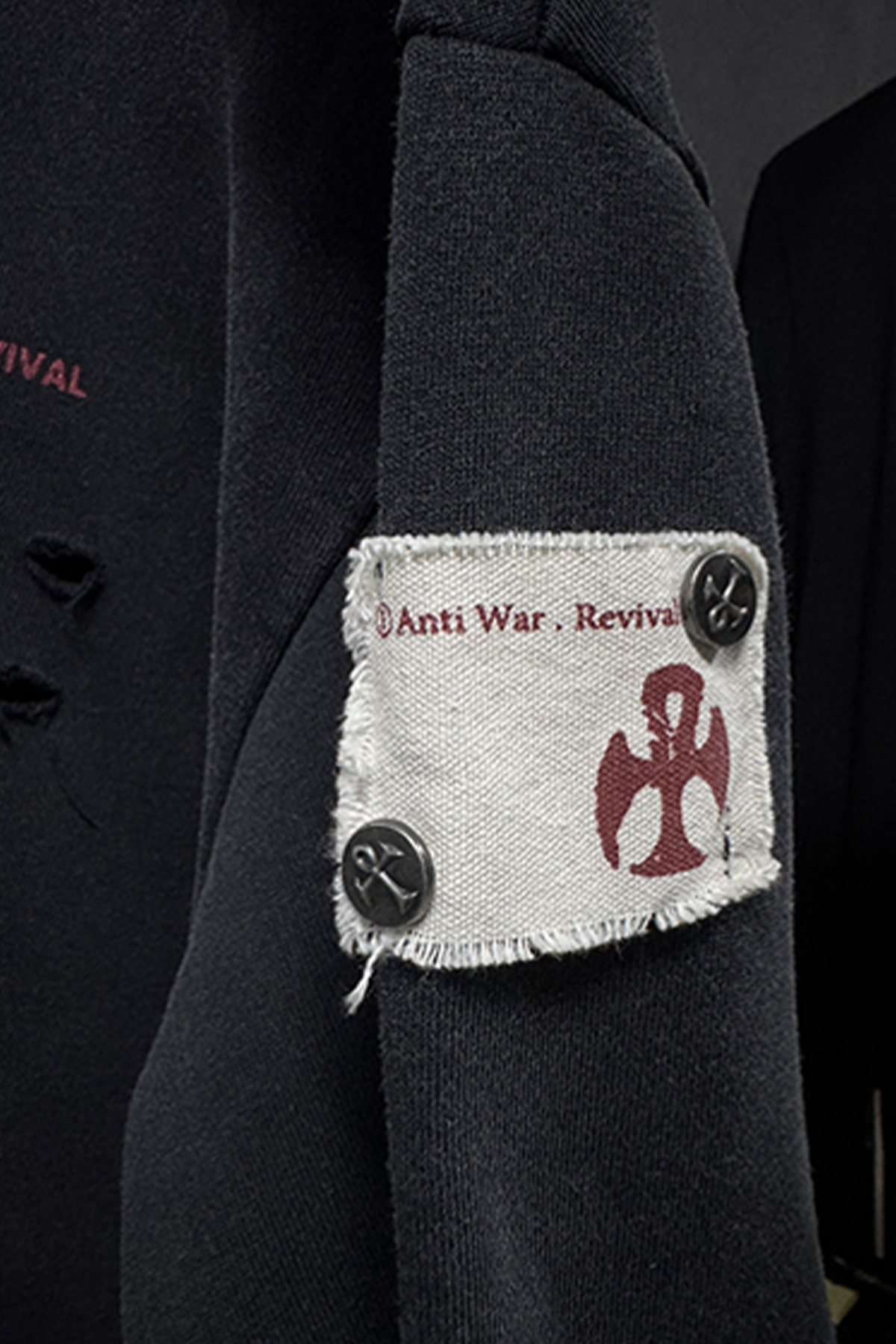 ANTI WAR REVIVAL Badge Graphic Oversized Hoodie