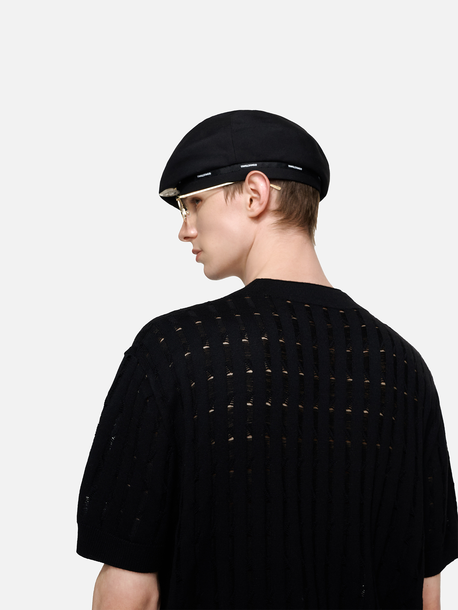 TIWILLTANG Essential Openwork Knitted T Shirt