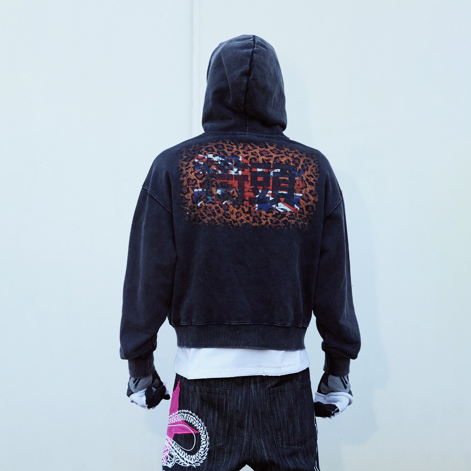 VINKID Graphic Washed Zip-Up Hoodie