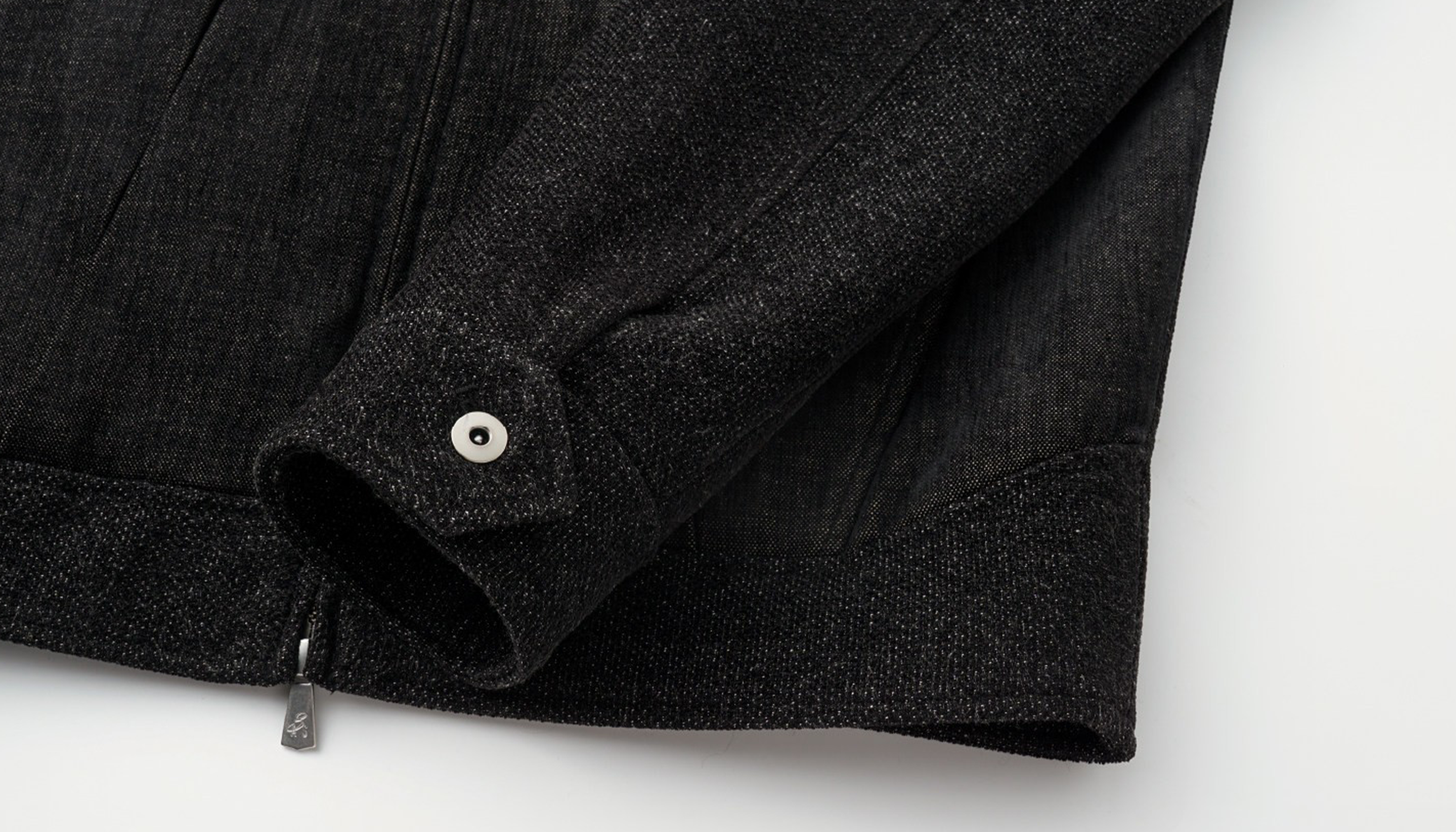 ALVNG AR ANTS Tweed Panelled PU-Collar Jacket, premium urban and streetwear designers apparel on PROJECTISR.com, ALVNG AR ANTS