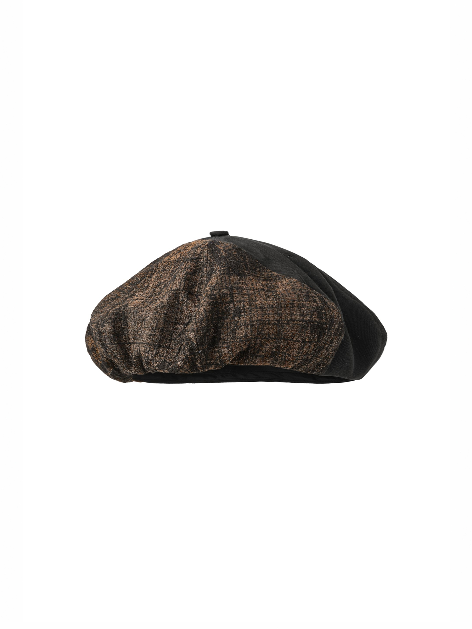 ALVNG AR ANTS Burnout Jacquard Paneled Acetate Beret, premium urban and streetwear designers apparel on PROJECTISR.com, ALVNG AR ANTS