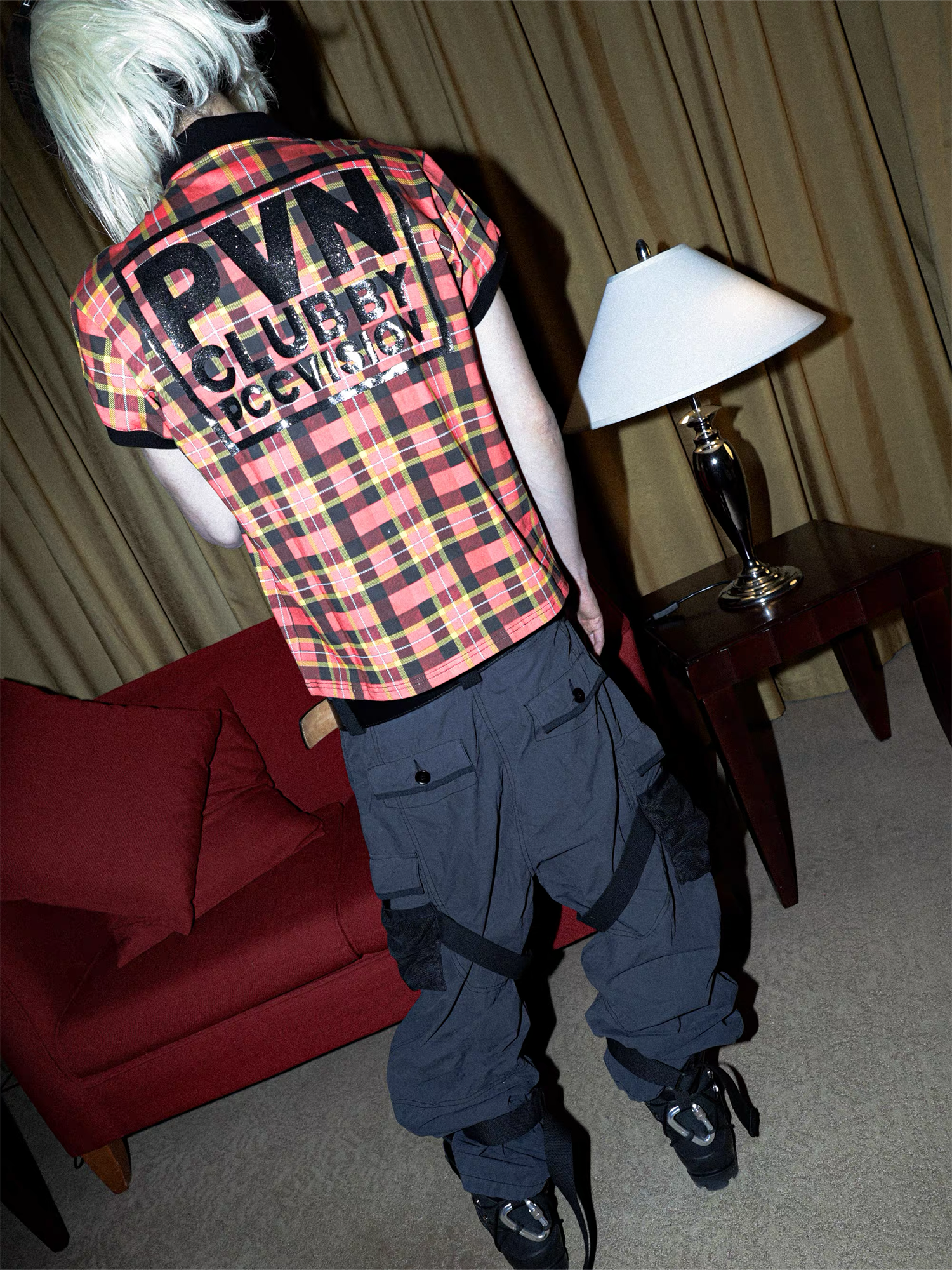 PCCVISION Adjustable Strap Washed Utility Cargo Pants, premium urban and streetwear designers apparel on PROJECTISR.com, PCCVISION