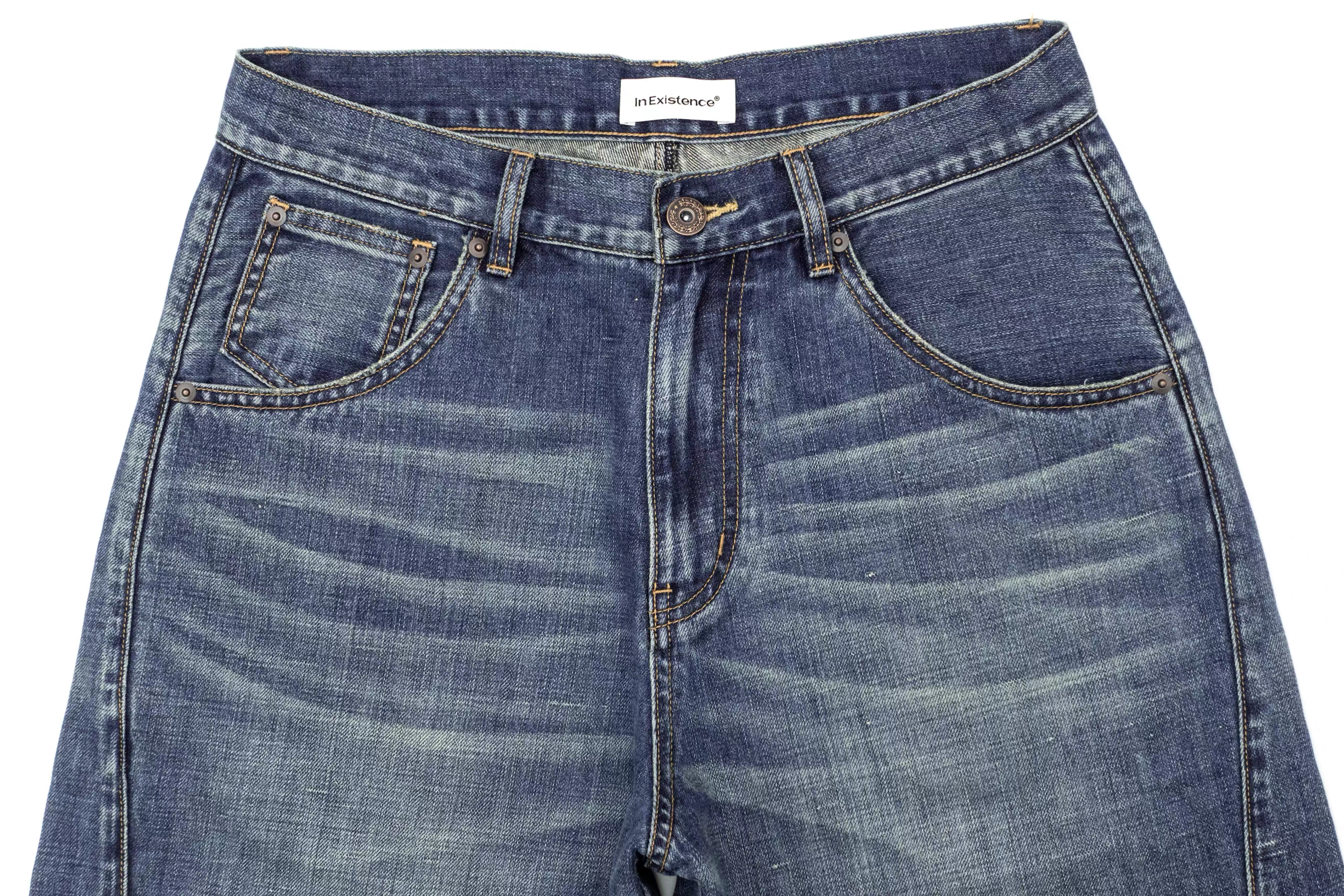 IN EXISTENCE Washed Relaxed Straight Jeans, premium urban and streetwear designers apparel on PROJECTISR.com, IN EXISTENCE