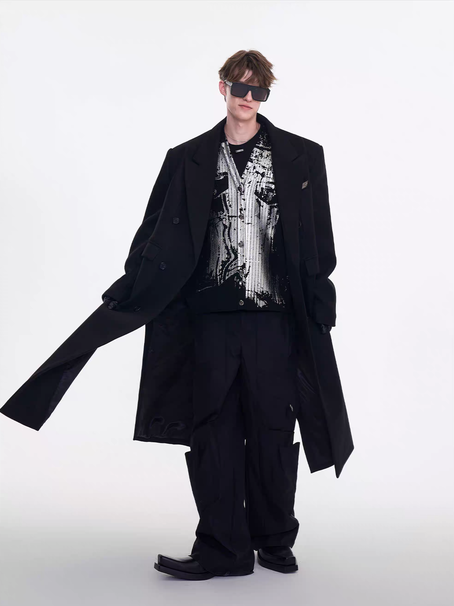 TIWILLTANG Modern Maxi Wool Coat