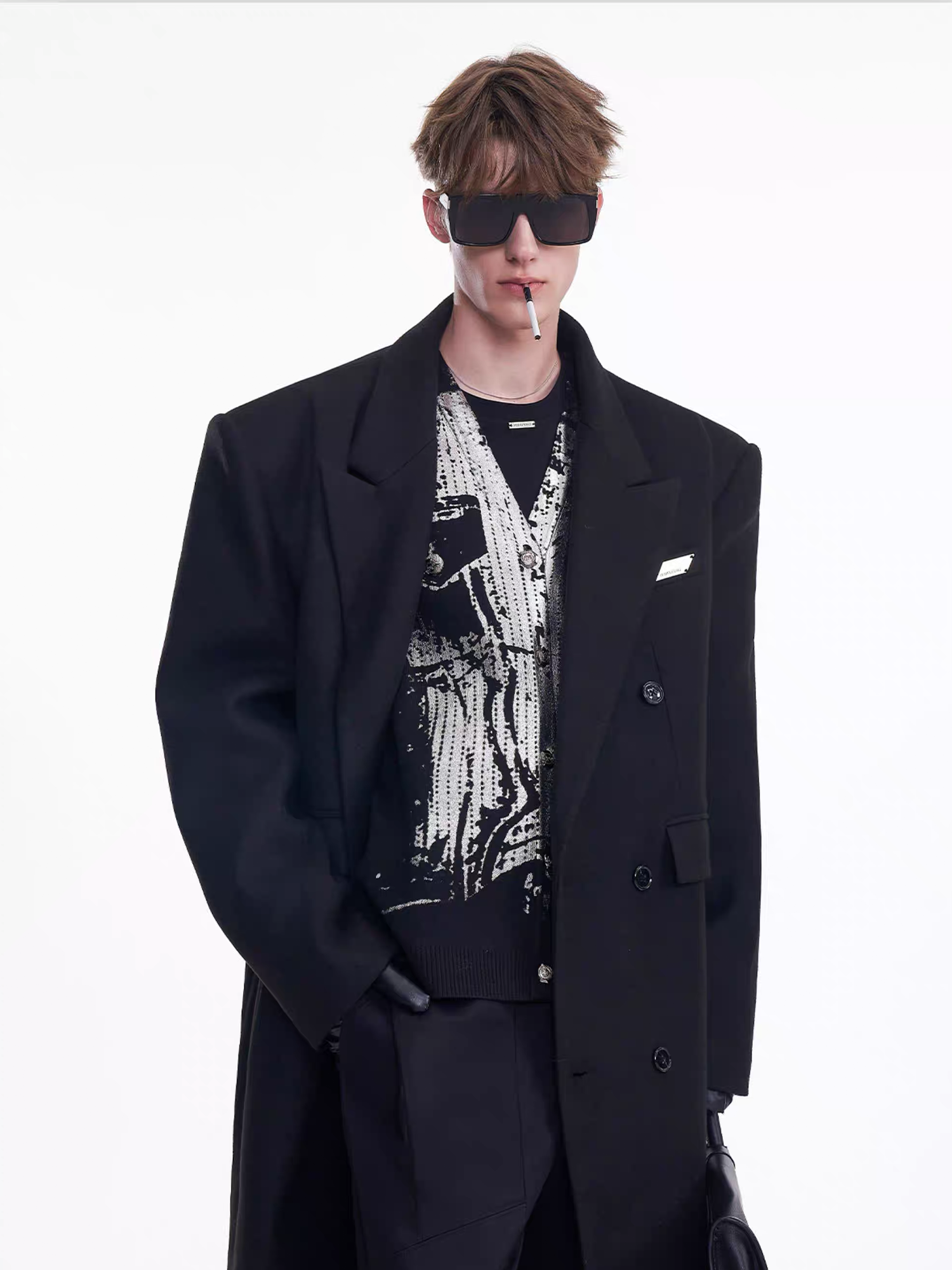 TIWILLTANG Modern Maxi Wool Coat