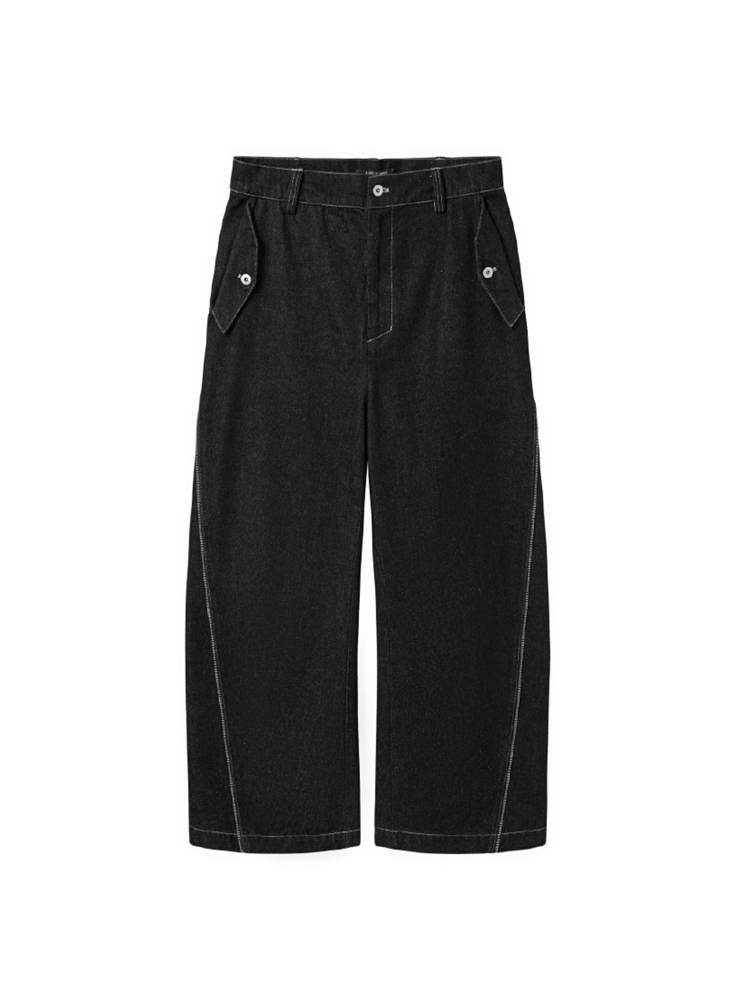 ALVNG AR ANTS Zip-Seam Wide-Leg Denim Trousers, premium urban and streetwear designers apparel on PROJECTISR.com, ALVNG AR ANTS