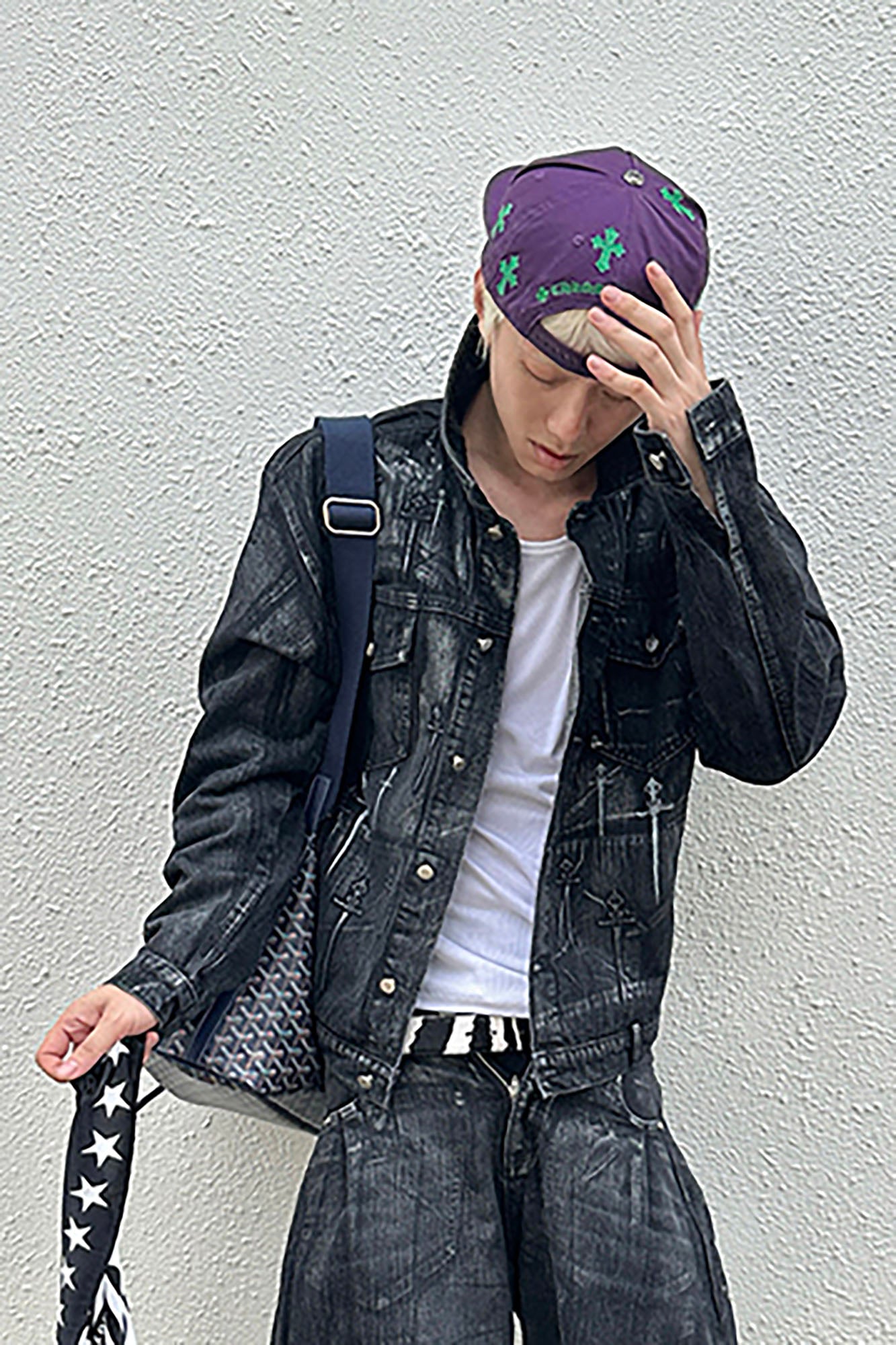 RECOVER ZONE Double Sword Waxed Faded Wash Denim Jacket, premium urban and streetwear designers apparel on PROJECTISR.com, RECOVER ZONE