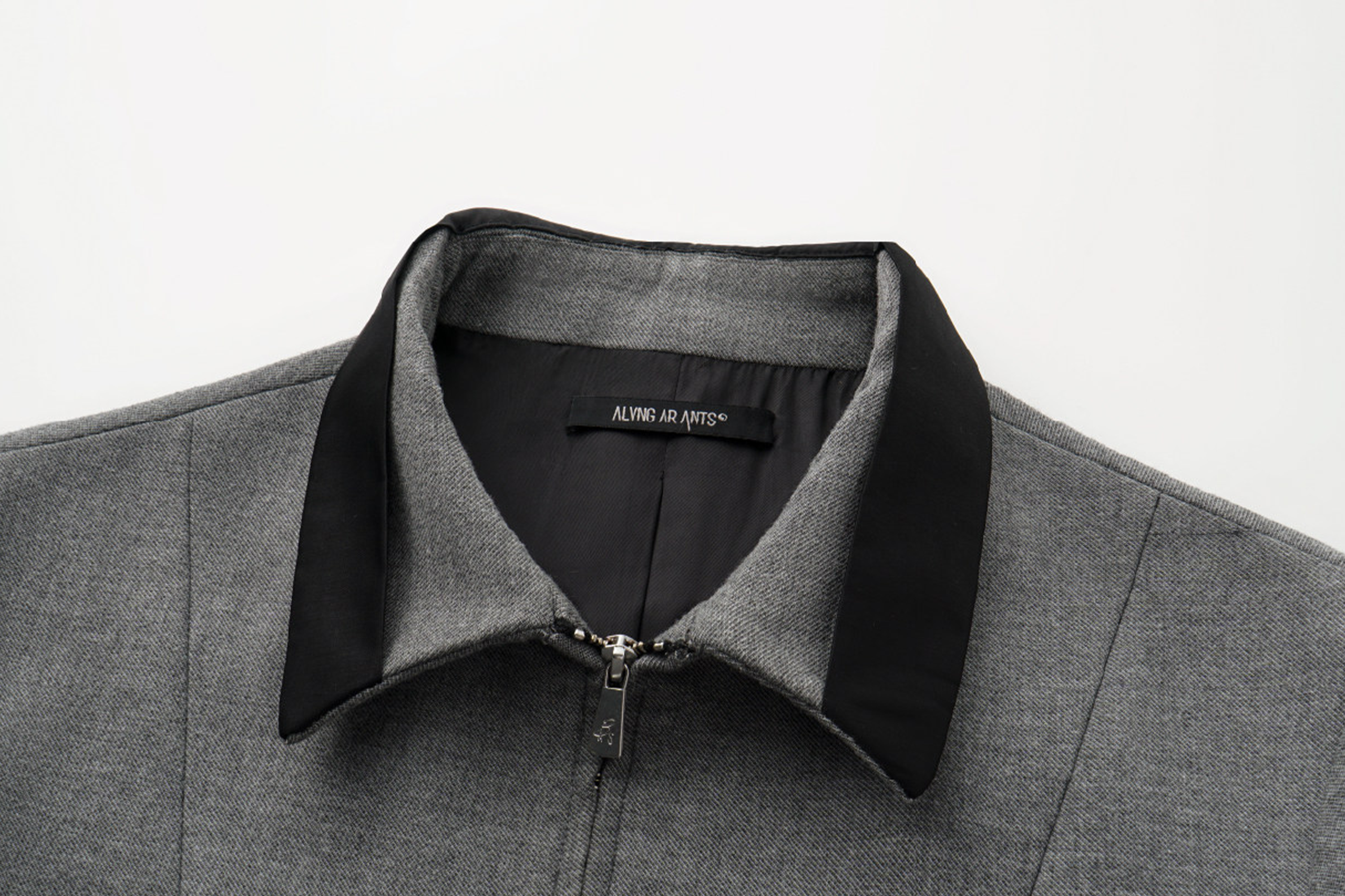 ALVNG AR ANTS Essential Contrast Collar Wool-Blend Jacket, premium urban and streetwear designers apparel on PROJECTISR.com, ALVNG AR ANTS