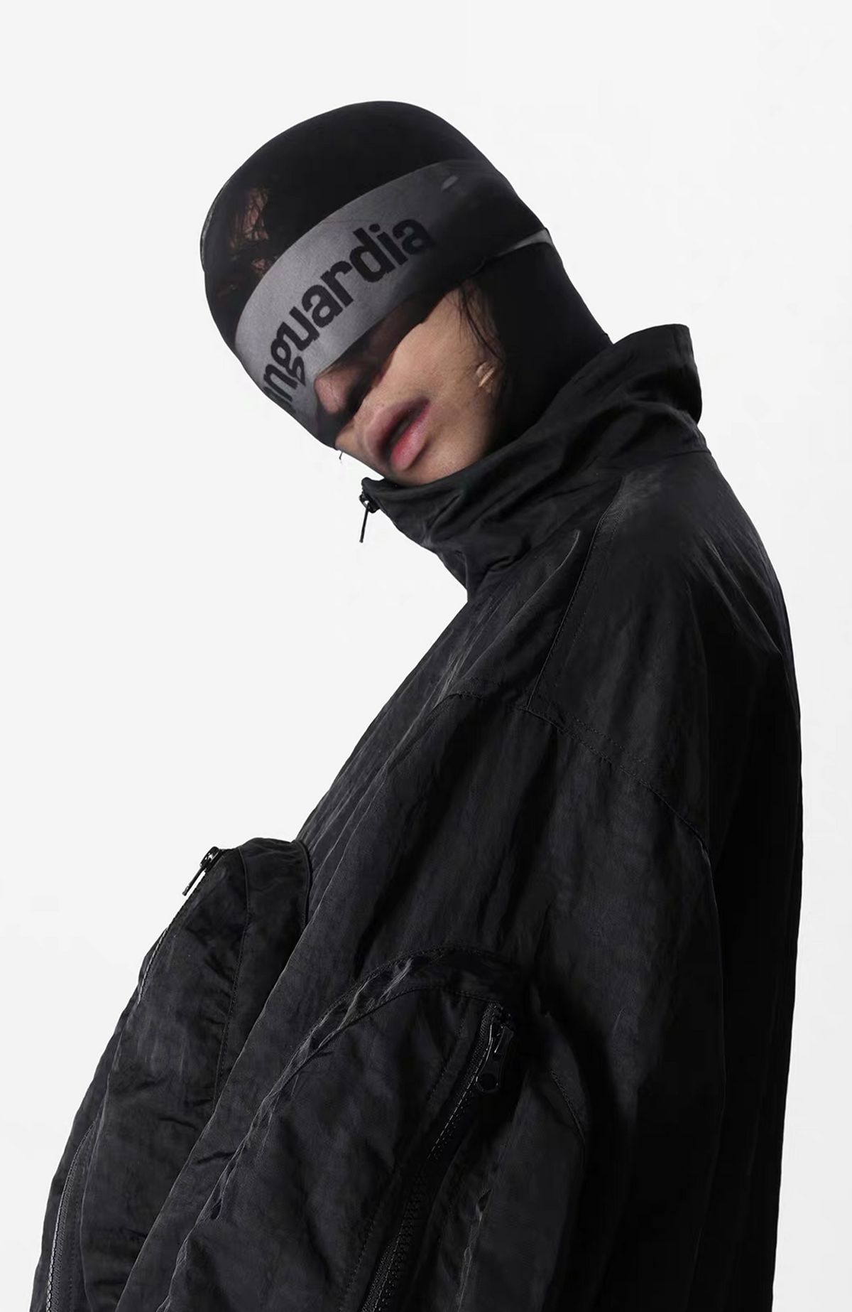 VANGUARDIA Large-Pocket Nylon Cropped Jacket