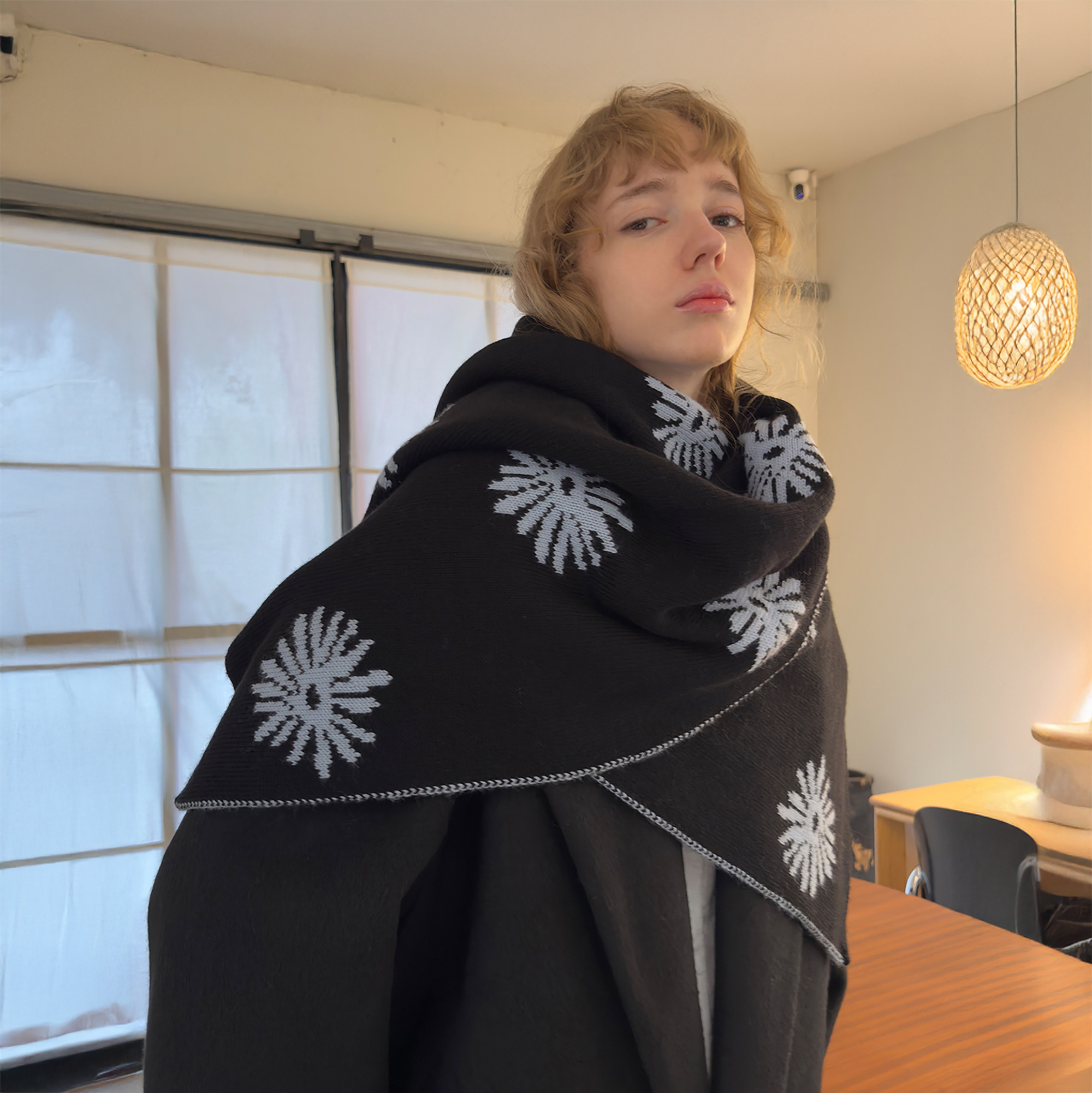 MIICHOUS Snowflake Jacquard Reversible Wool-Blend Scarf, premium urban and streetwear designers apparel on PROJECTISR.com, MIICHOUS