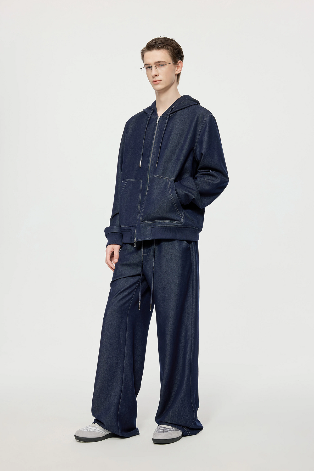 TIWILLTANG Drawstring Denim Jogger Pants