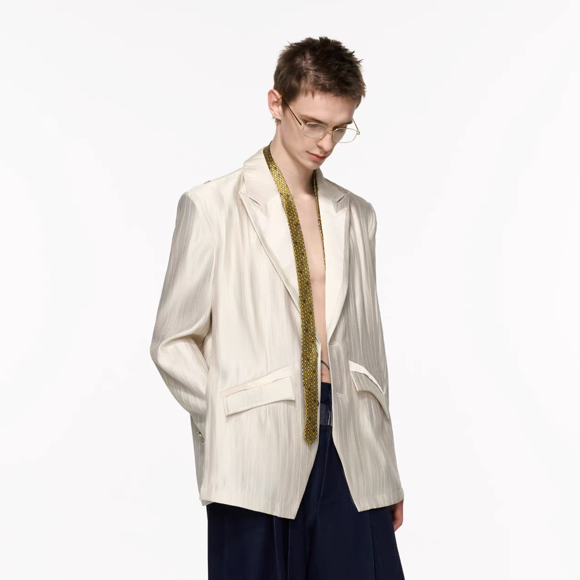 TIWILLTANG Classic Notch Lapel Blazer