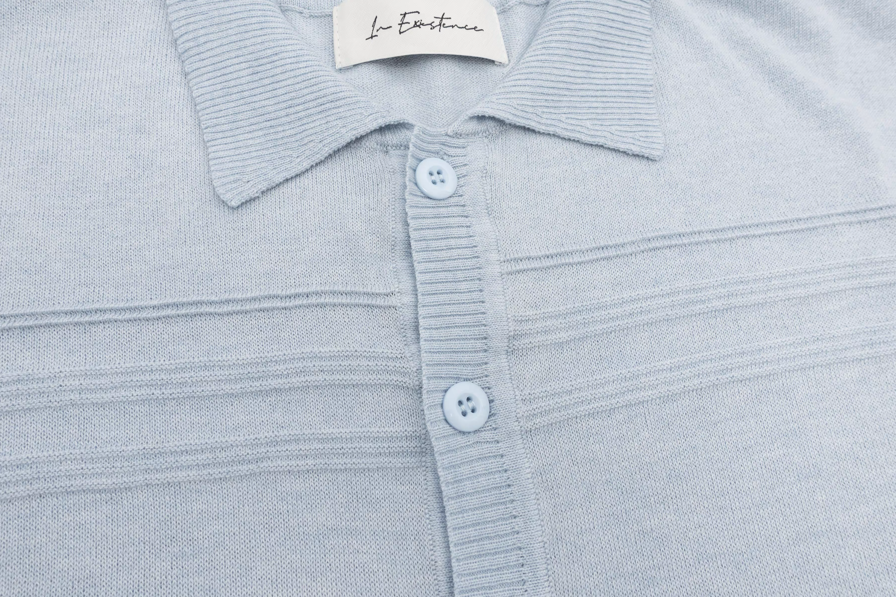 IN EXISTENCE Jacquard-Trim Wool-Blend Knit Half Shirt, premium urban and streetwear designers apparel on PROJECTISR.com, IN EXISTENCE