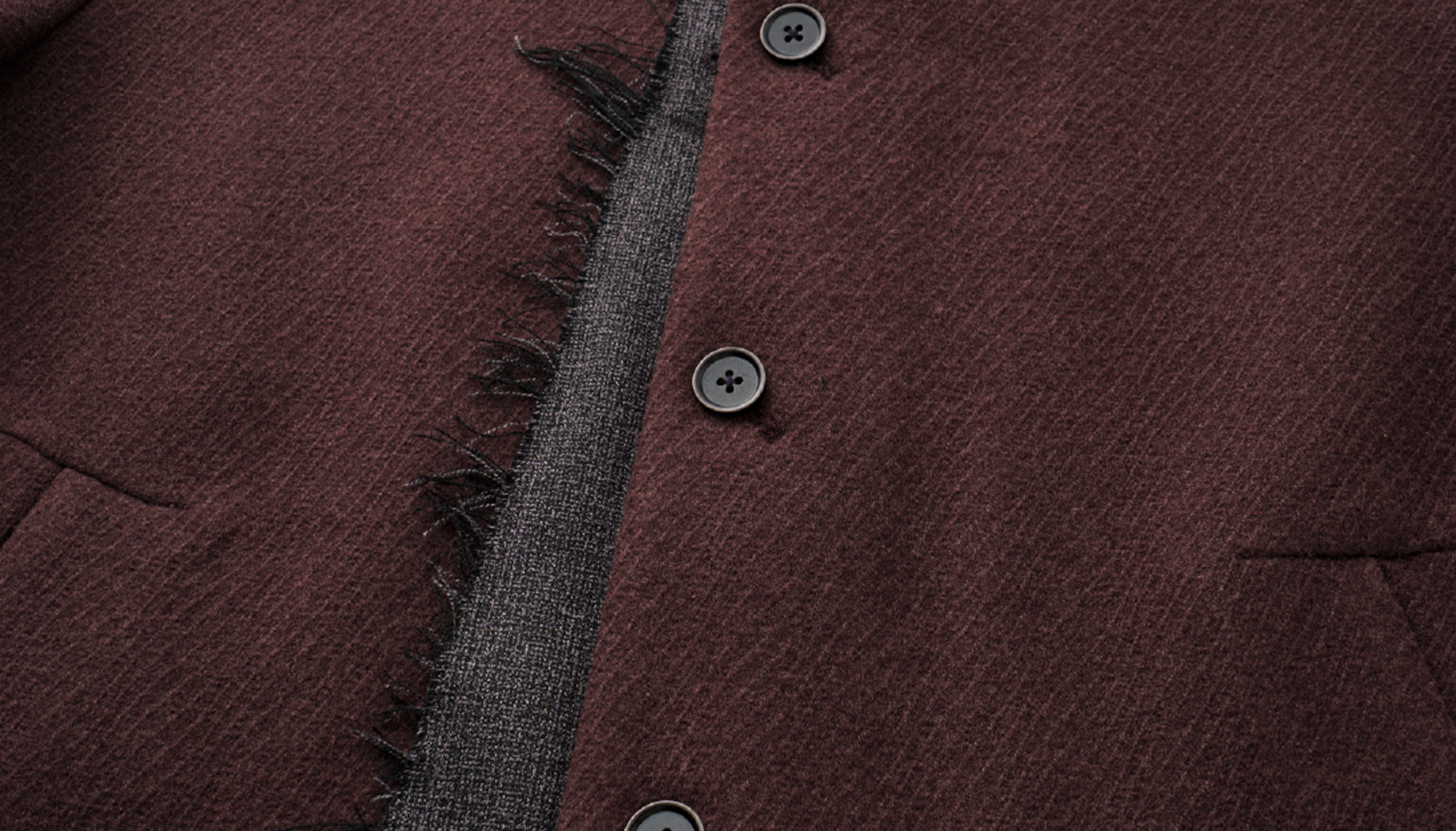 ALVNG AR ANTS Raw-Edge Contrast Paneled-Collar Jacket, premium urban and streetwear designers apparel on PROJECTISR.com, ALVNG AR ANTS