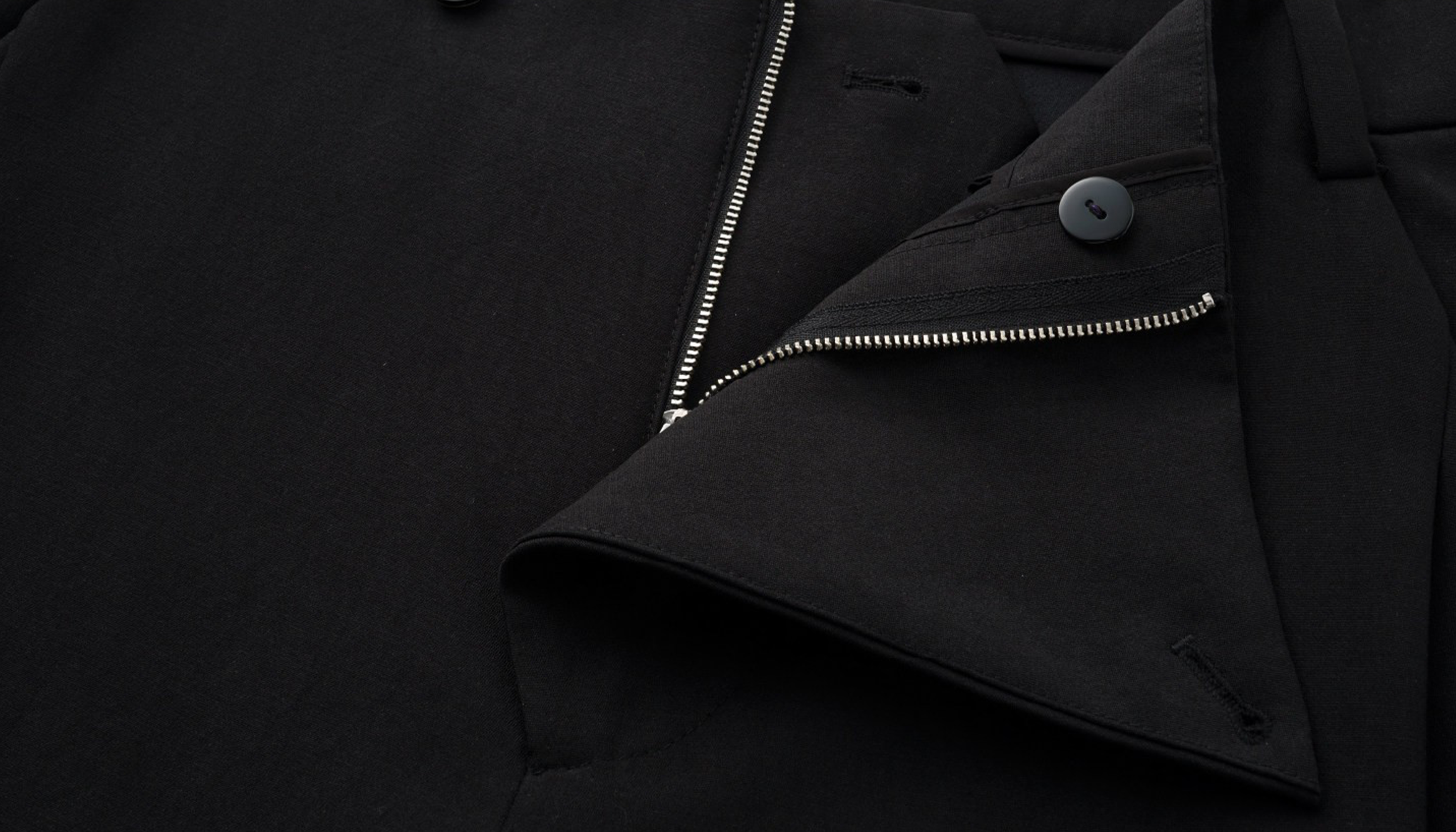 ALVNG AR ANTS Asymmetric Pleated Wool-Blend Wide-Leg Trousers