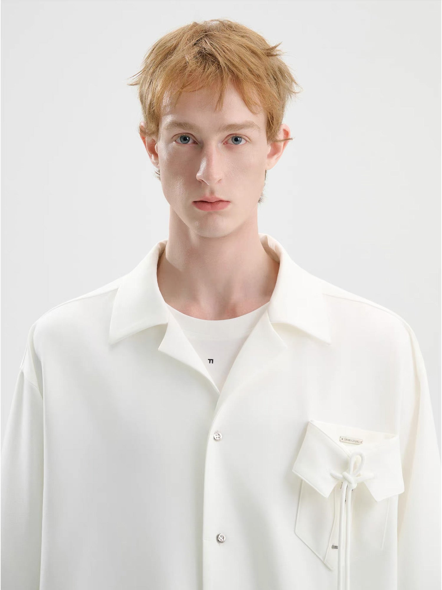 TIWILLTANG Detachable-Sleeve Tie-Pocket Shirt, premium urban and streetwear designers apparel on PROJECTISR.com, TIWILLTANG