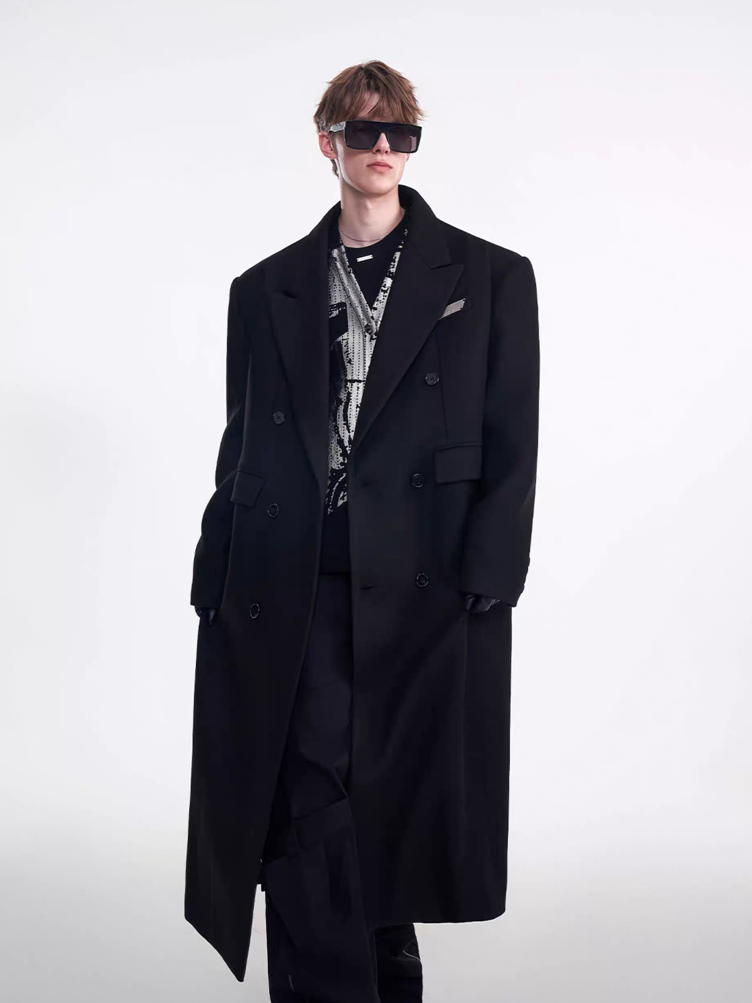 TIWILLTANG Modern Maxi Wool Coat