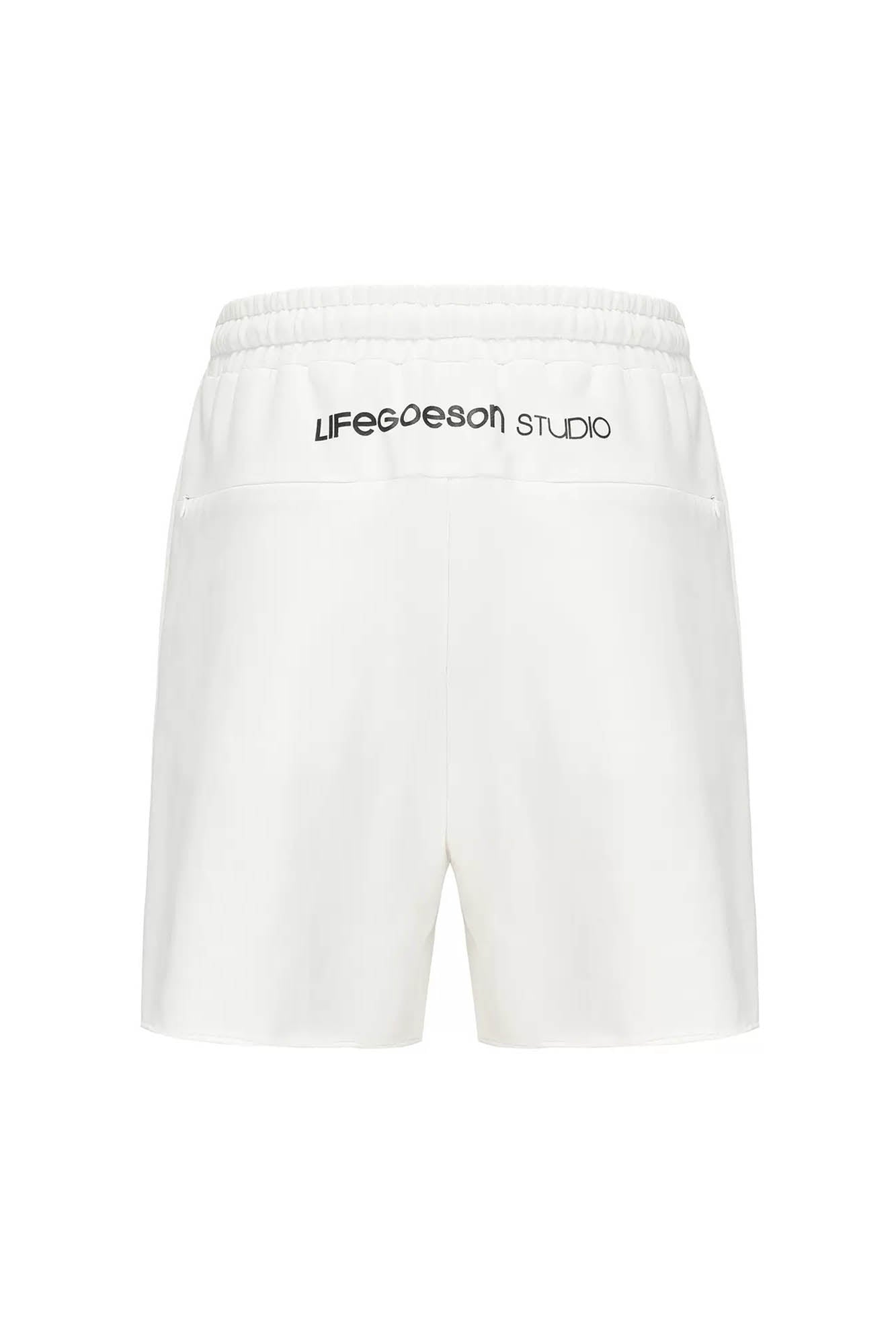 LIFEGOESON Double-Layer Frayed Shorts