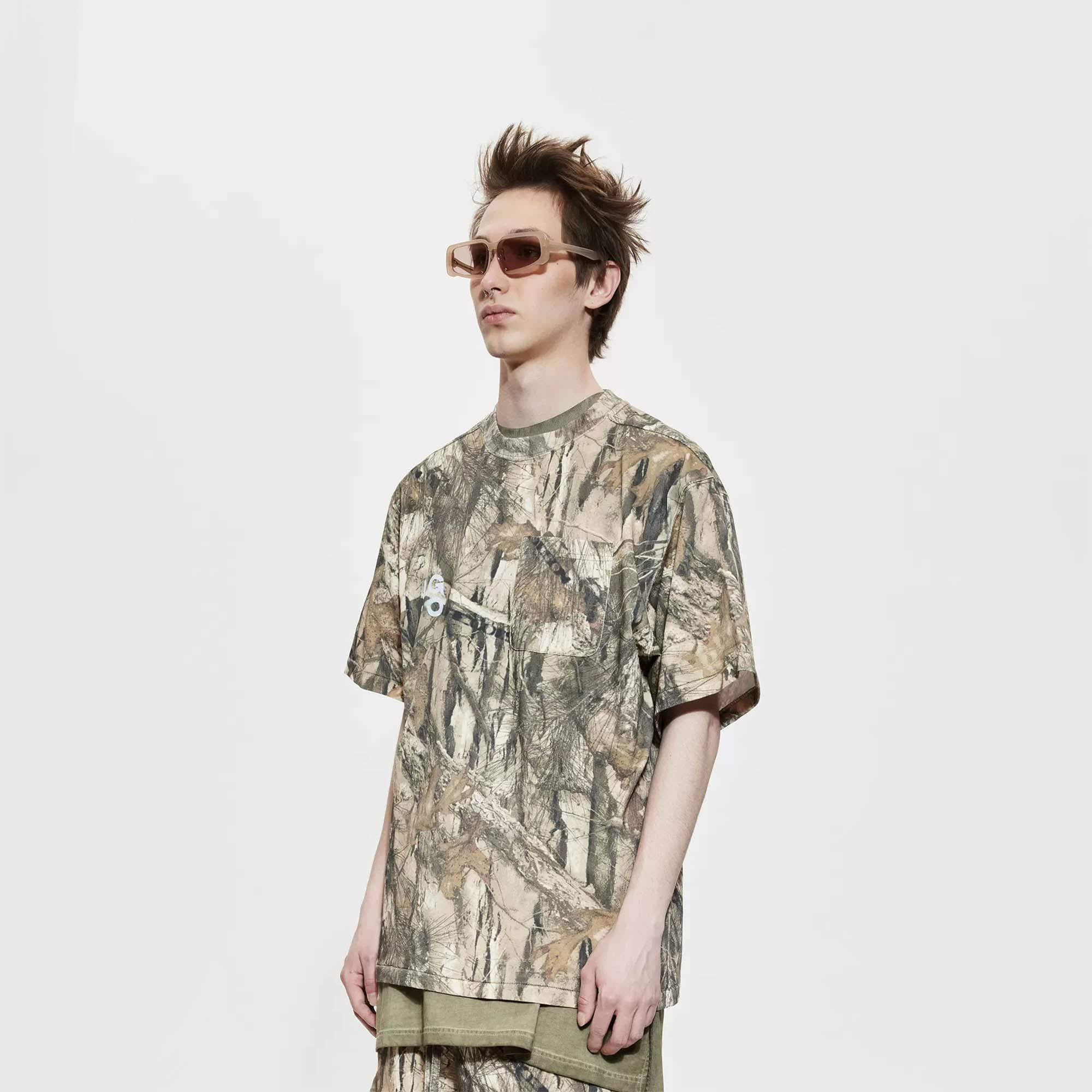 LIFEGOESON Forest Camo Pocket T-Shirt