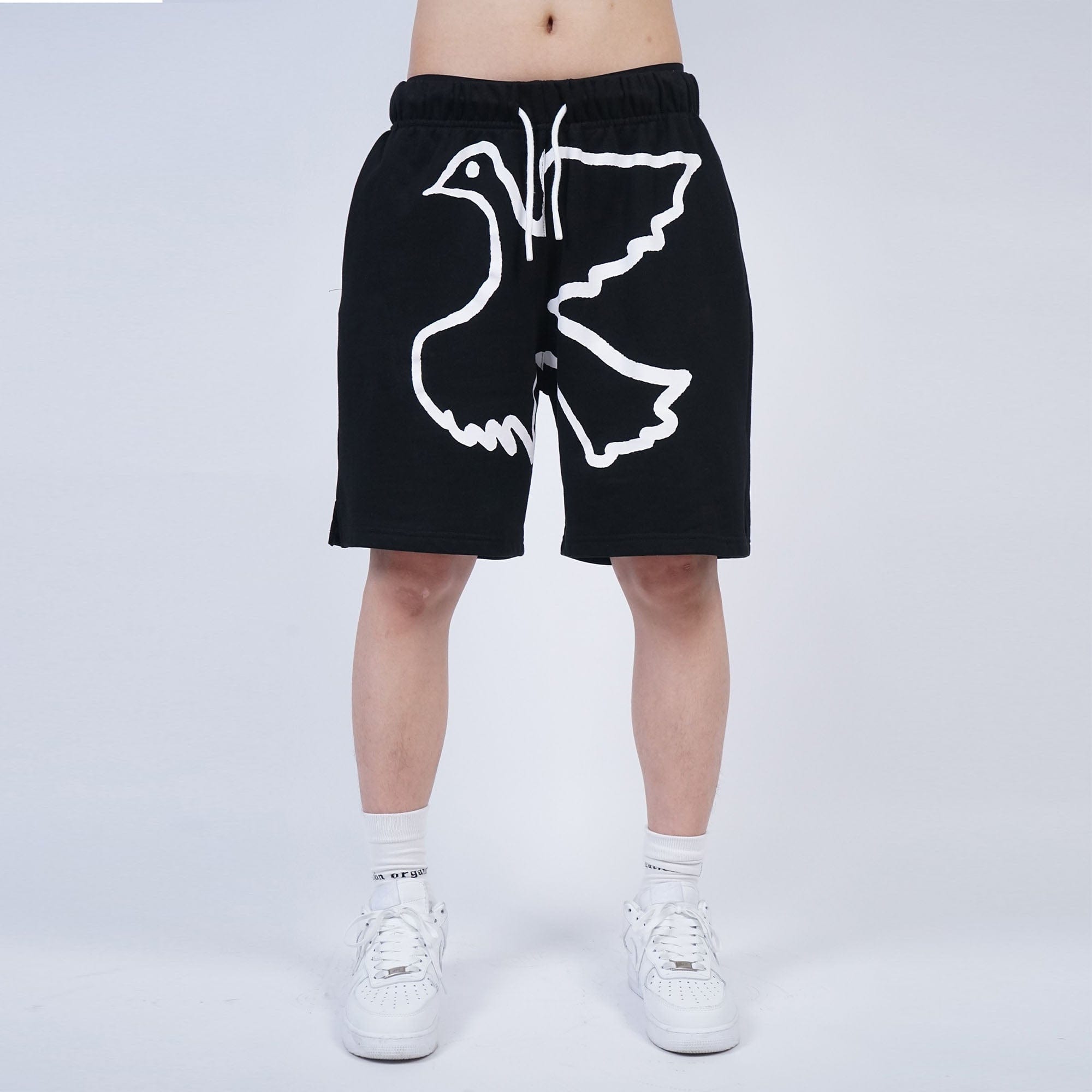 VINKID Dove Graphic Drawstring Sweat Shorts, premium urban and streetwear designers apparel on PROJECTISR.com, VINKID