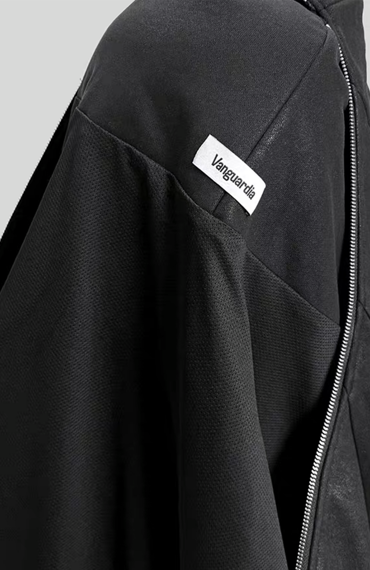 VANGUARDIA Brush-Wax Coated Oversized Hooded Jacket