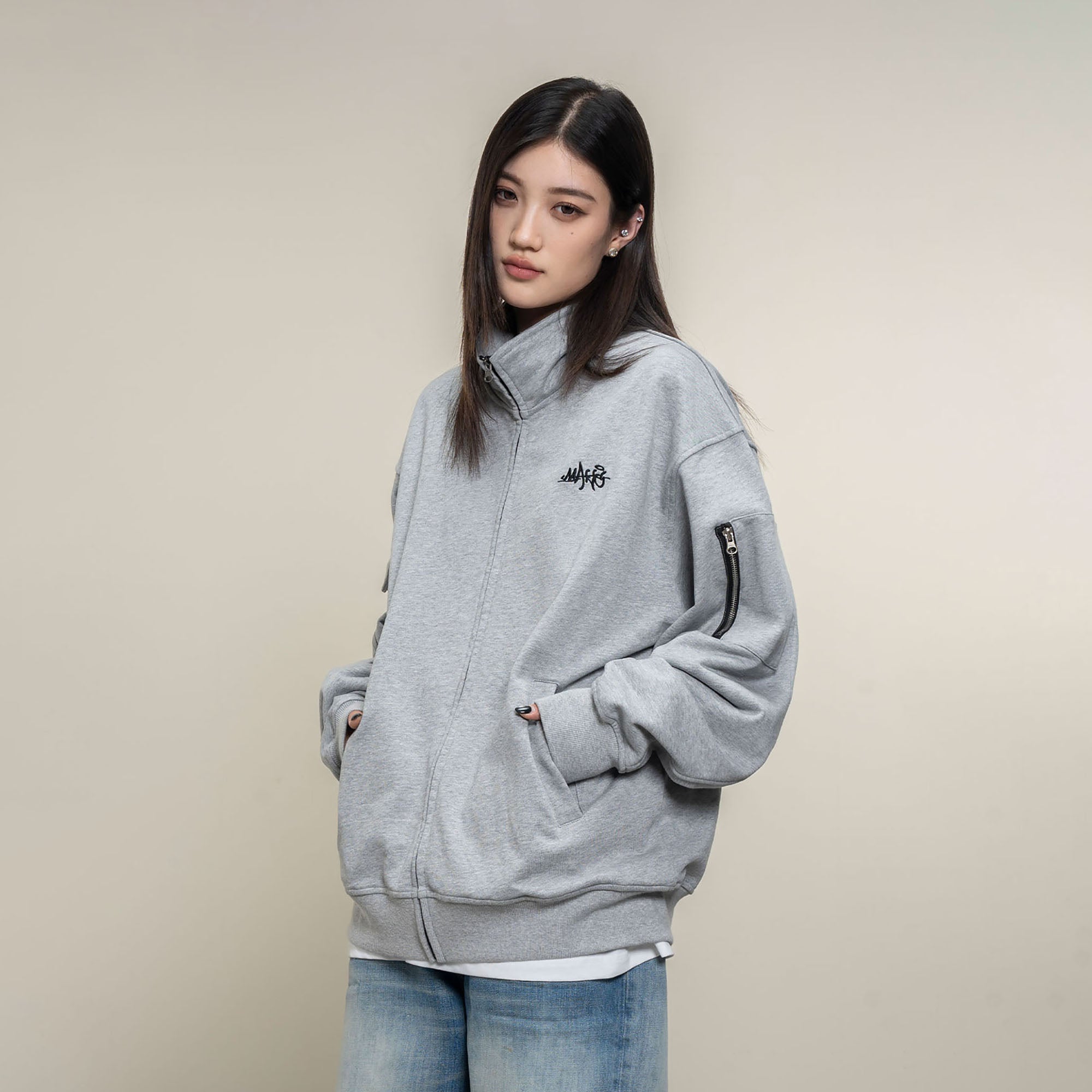 MAKEMORE Utility Zip Pocket Track Jacket, premium urban and streetwear designers apparel on PROJECTISR.com, MAKEMORE