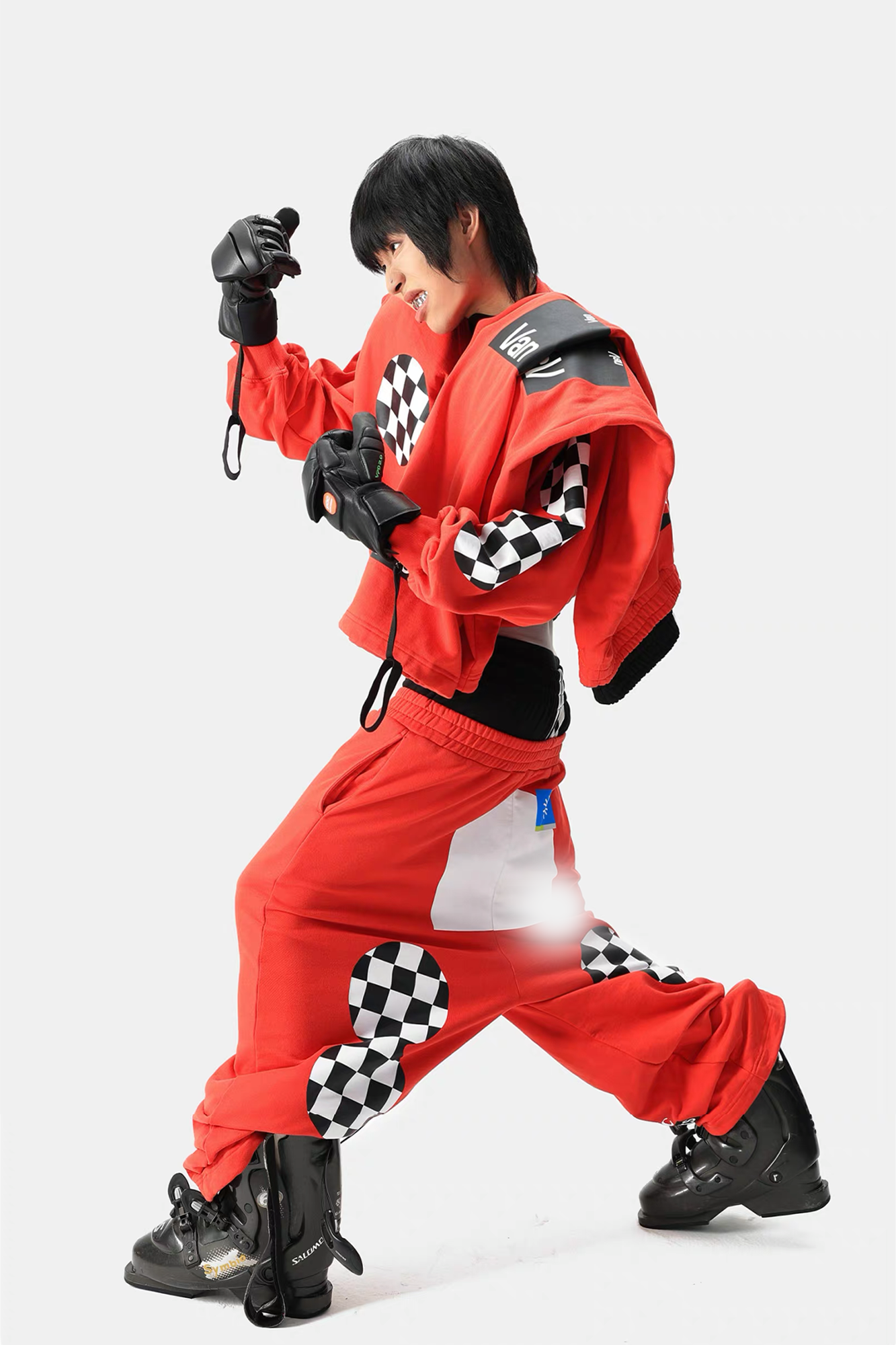 VANGUARDIA Dual-Waistband Sagging Sweatpants