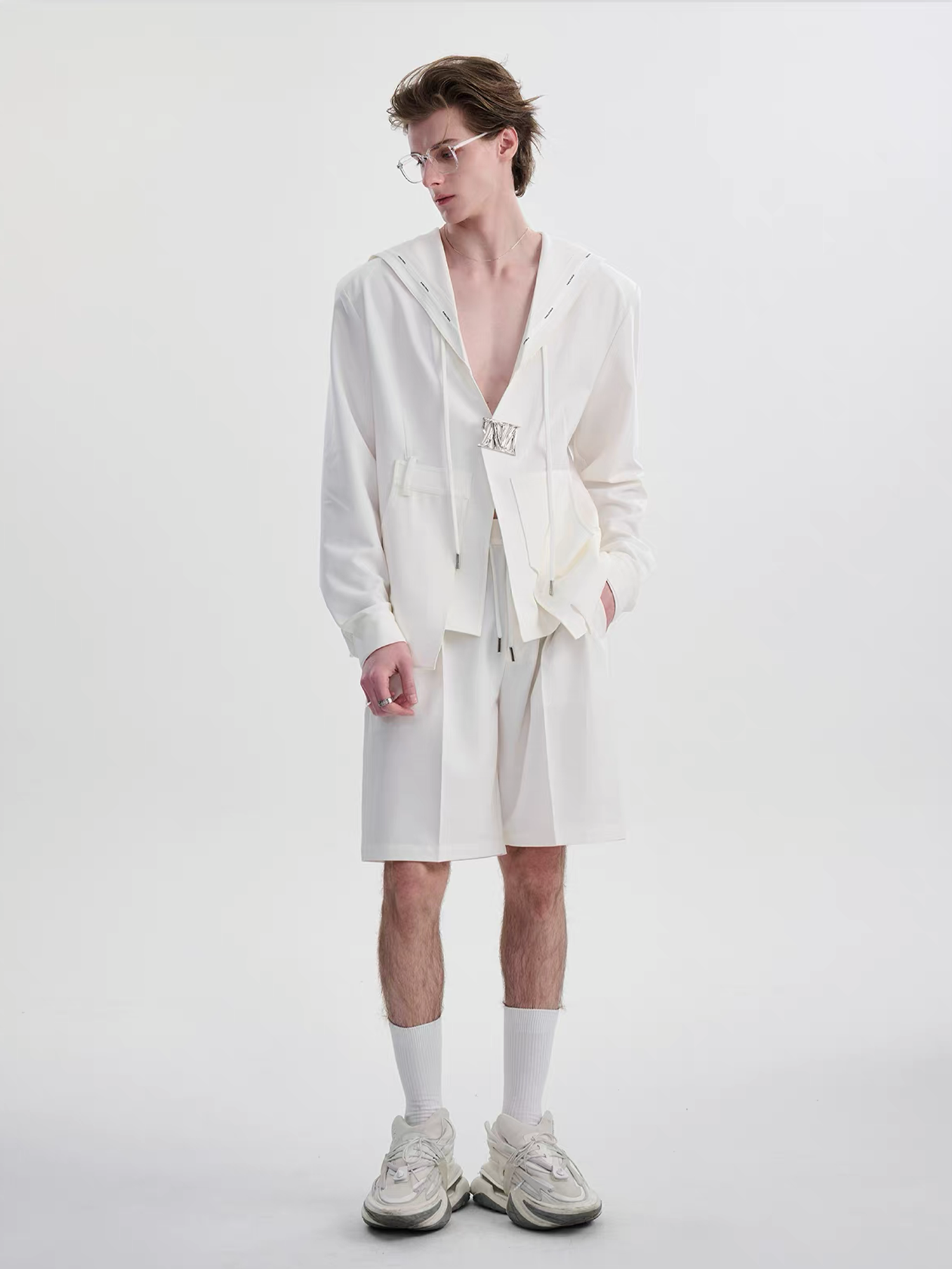 TIWILLTANG Minimal Sailor Collar Shirt