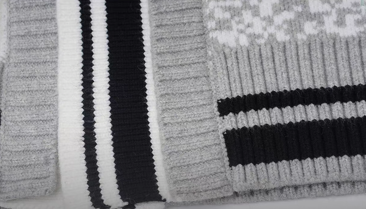 TIWILLTANG Asymmetrical Striped Ribbed Cardigan