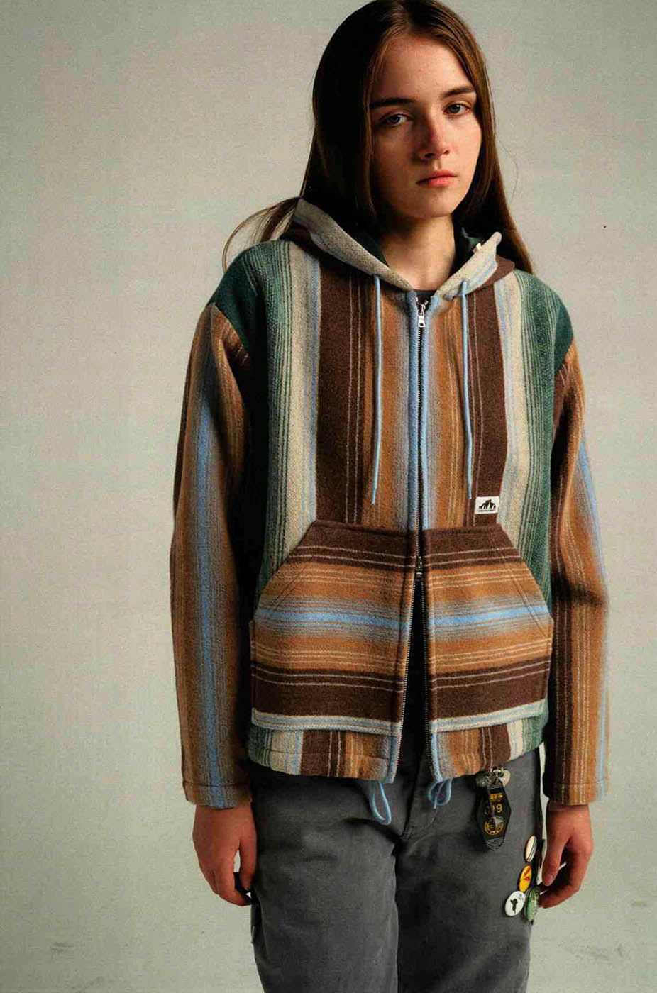 URBAN+FOREST Baja Stripe Zip-Up Hoodie