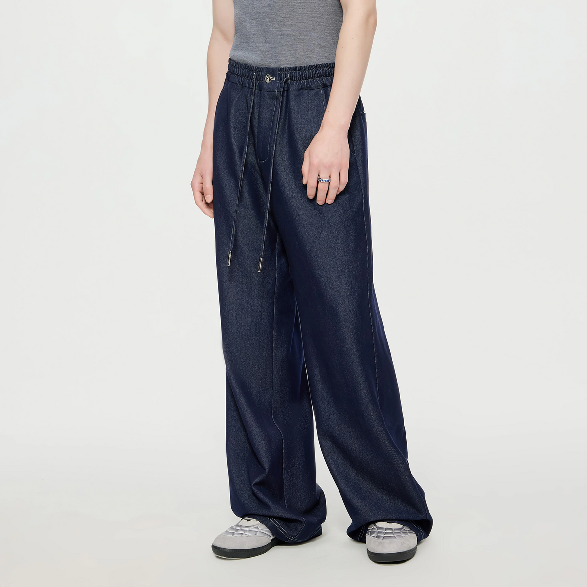 TIWILLTANG Drawstring Denim Jogger Pants