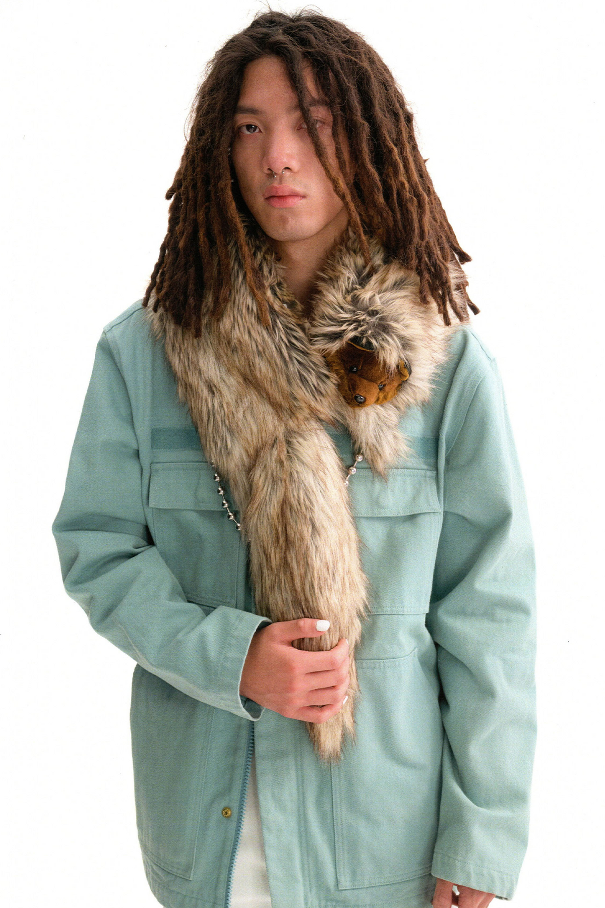 URBAN+FOREST Animal Doll Faux Fur Stole, premium urban and streetwear designers apparel on PROJECTISR.com, URBAN+FOREST