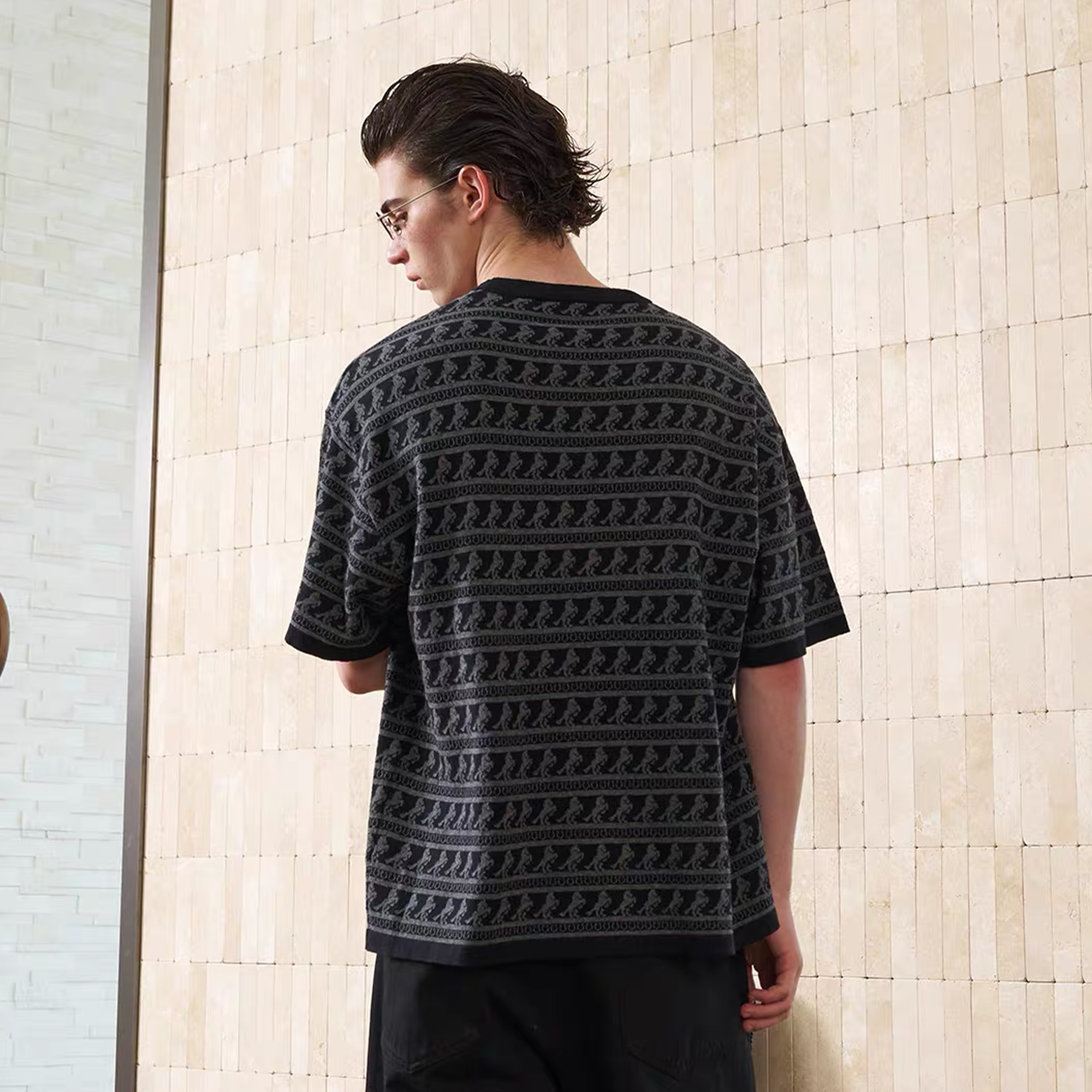 PMW Horse Jacquard Knitted T Shirt, premium urban and streetwear designers apparel on PROJECTISR.com, PMW