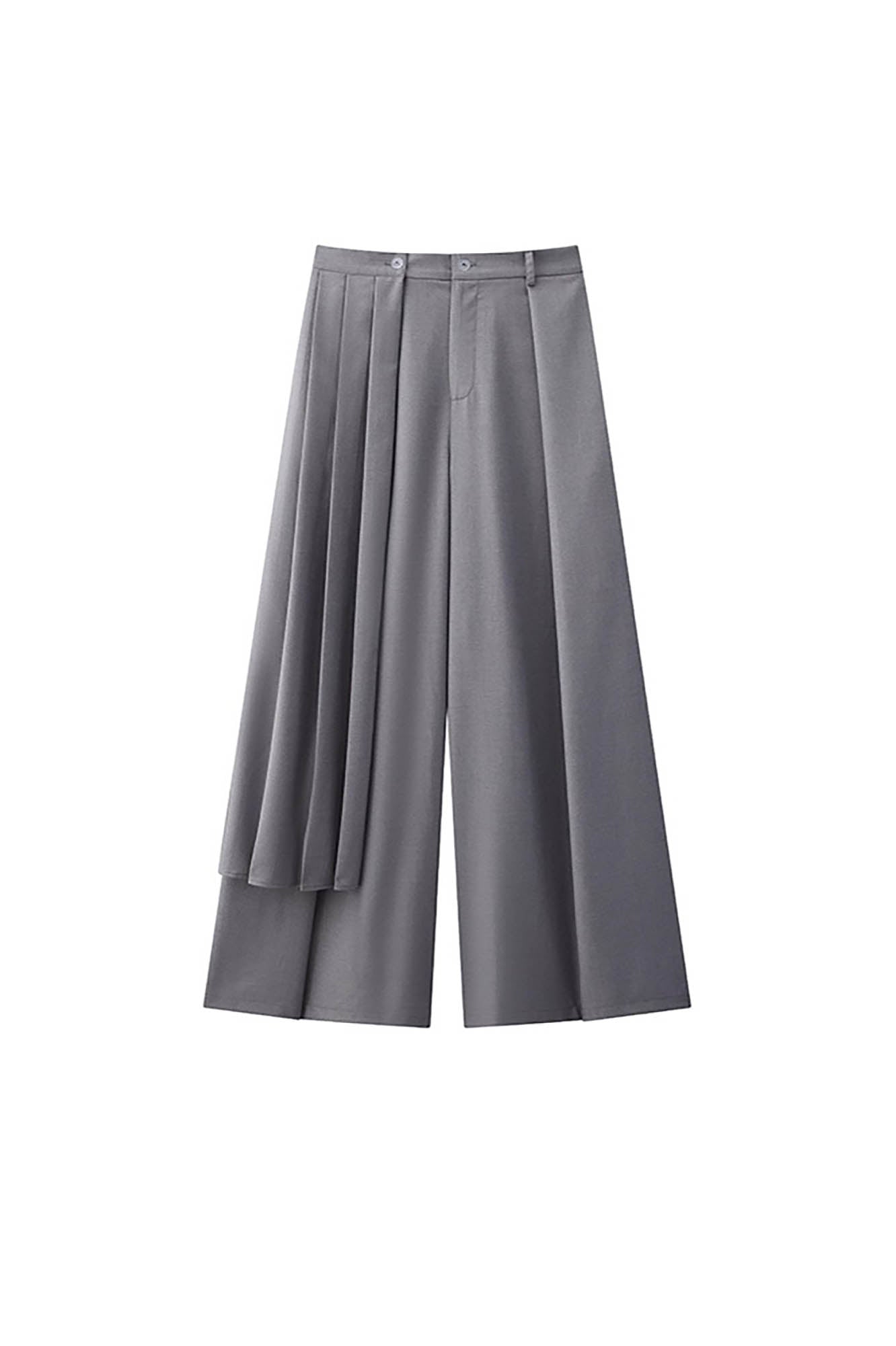 JIECHI Layered Draped Wide-Leg Pants, premium urban and streetwear designers apparel on PROJECTISR.com, JIECHI