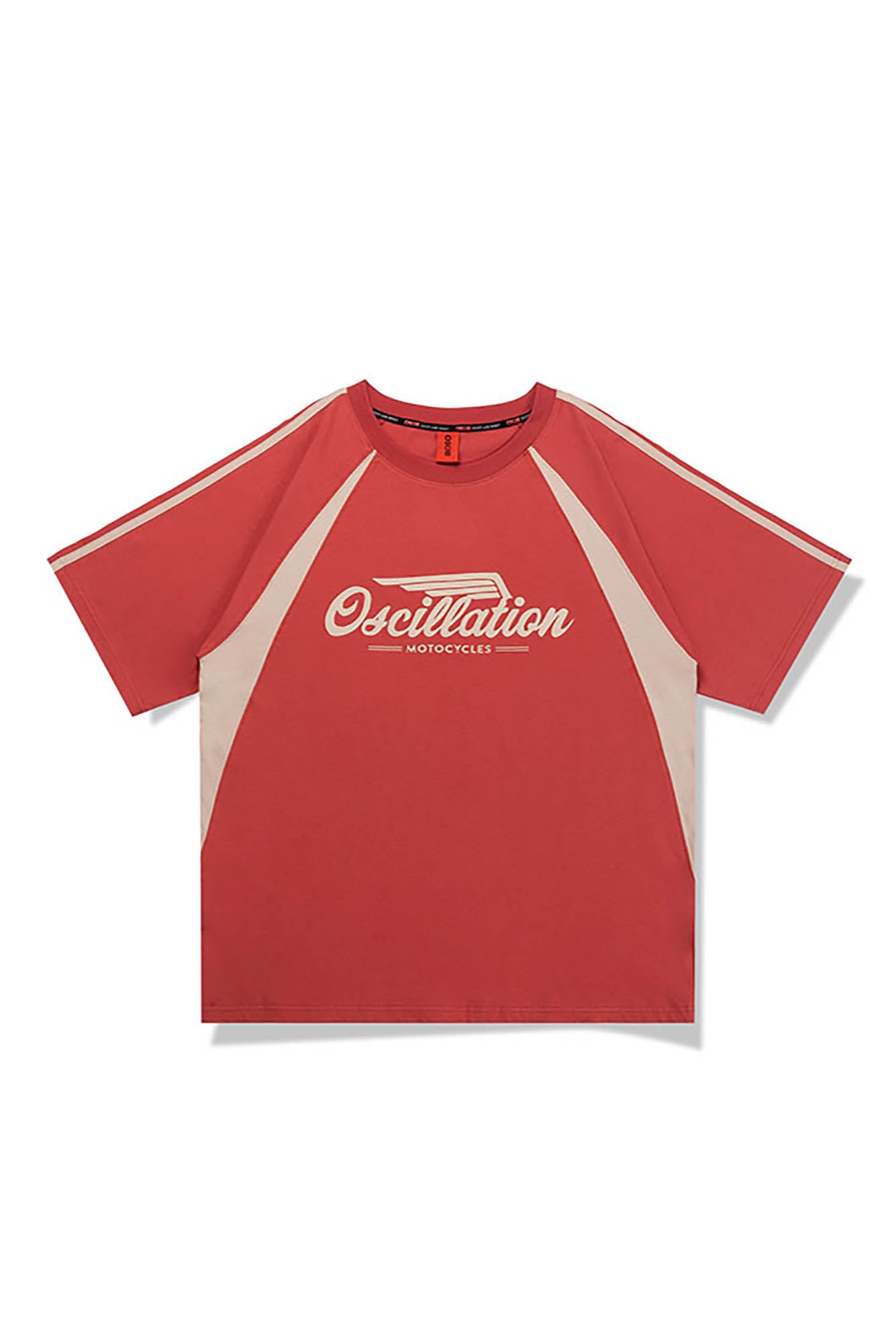 OSCILL Motorcycle Spliced Raglan T-Shirt