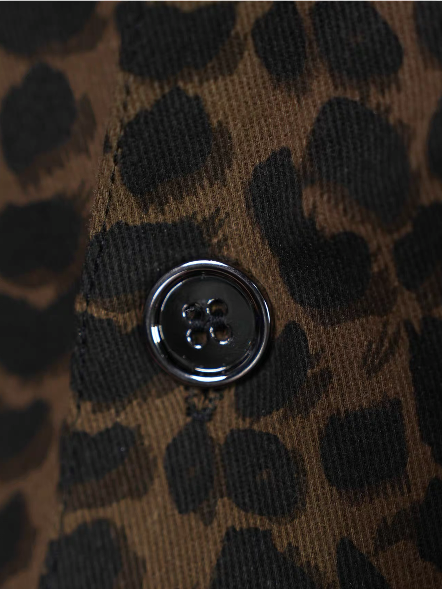 VE2 Leopard Layered Chain Short-Sleeve Jacket