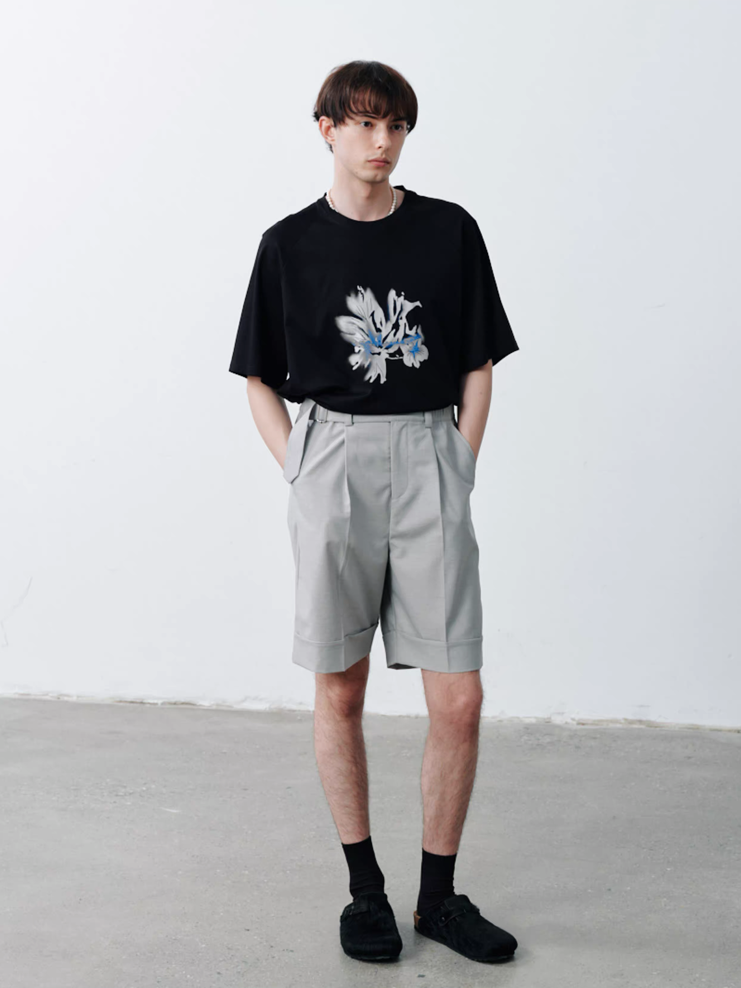 GRAINMUSTARD Pleated Linen-Blend Belt Tailored Shorts