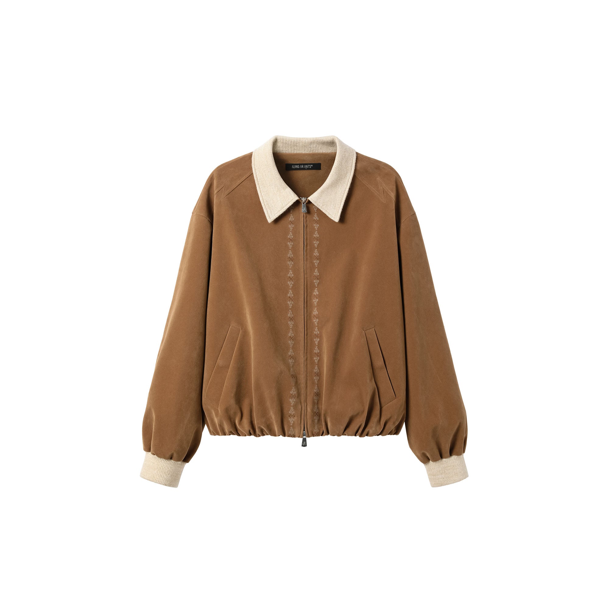 ALVNG AR ANTS Contrast Collar Totem Embroidered Jacket