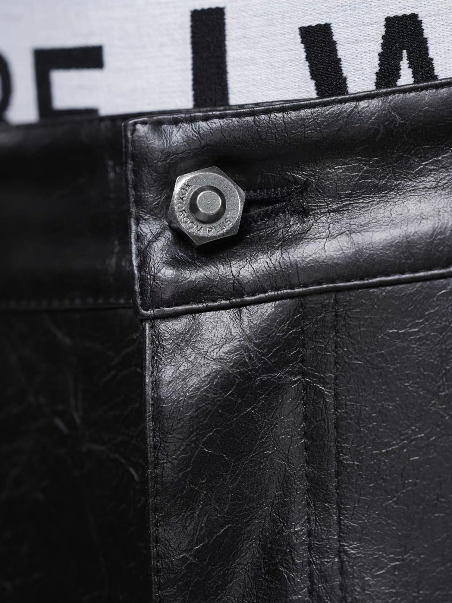 VE2 Spiderweb Paneled Metal Straight-Leg Pants