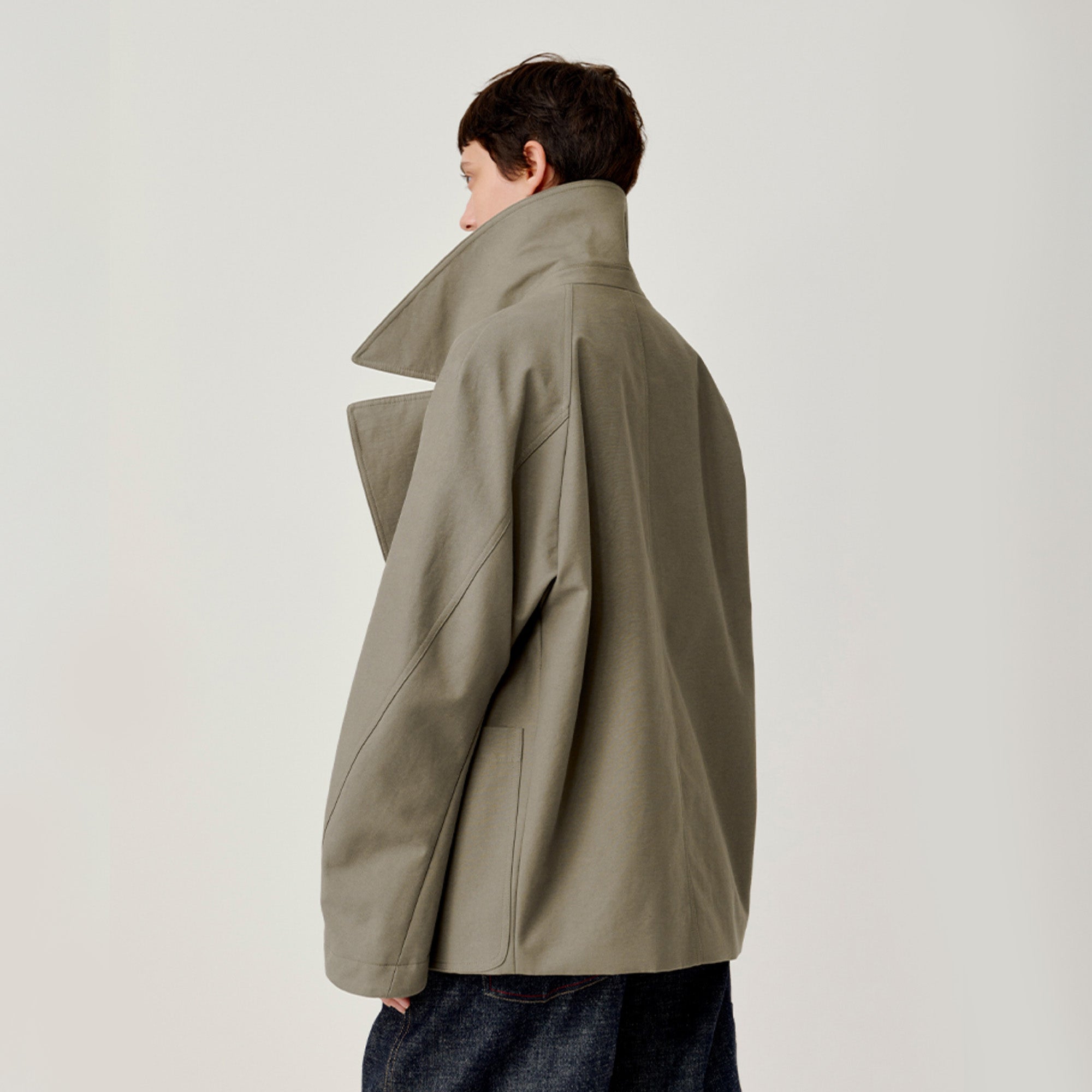 OPICLOTH Classical Double-Breasted Oversized Jacket