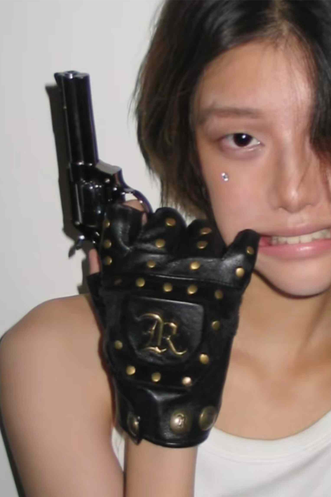REGEN ZONE Studded Lambskin Boxing Gloves