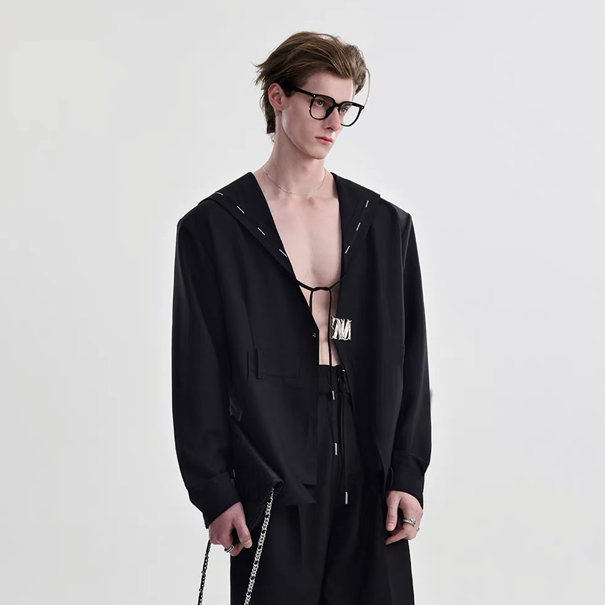 TIWILLTANG Minimal Sailor Collar Shirt