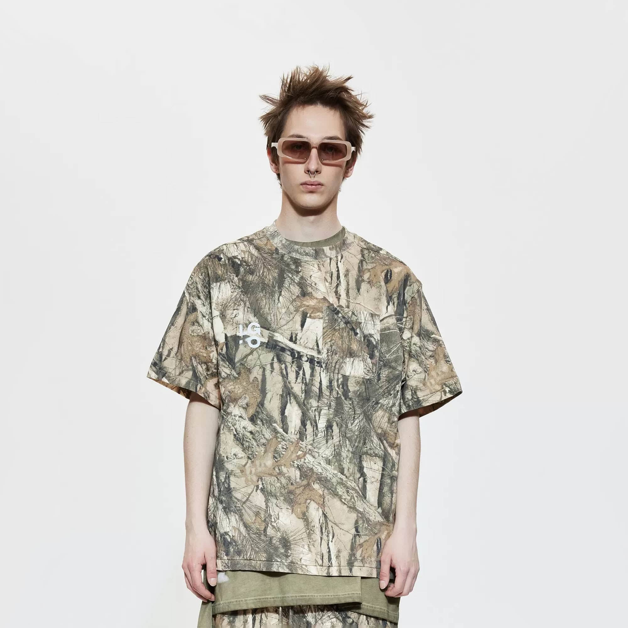 LIFEGOESON Forest Camo Pocket T-Shirt