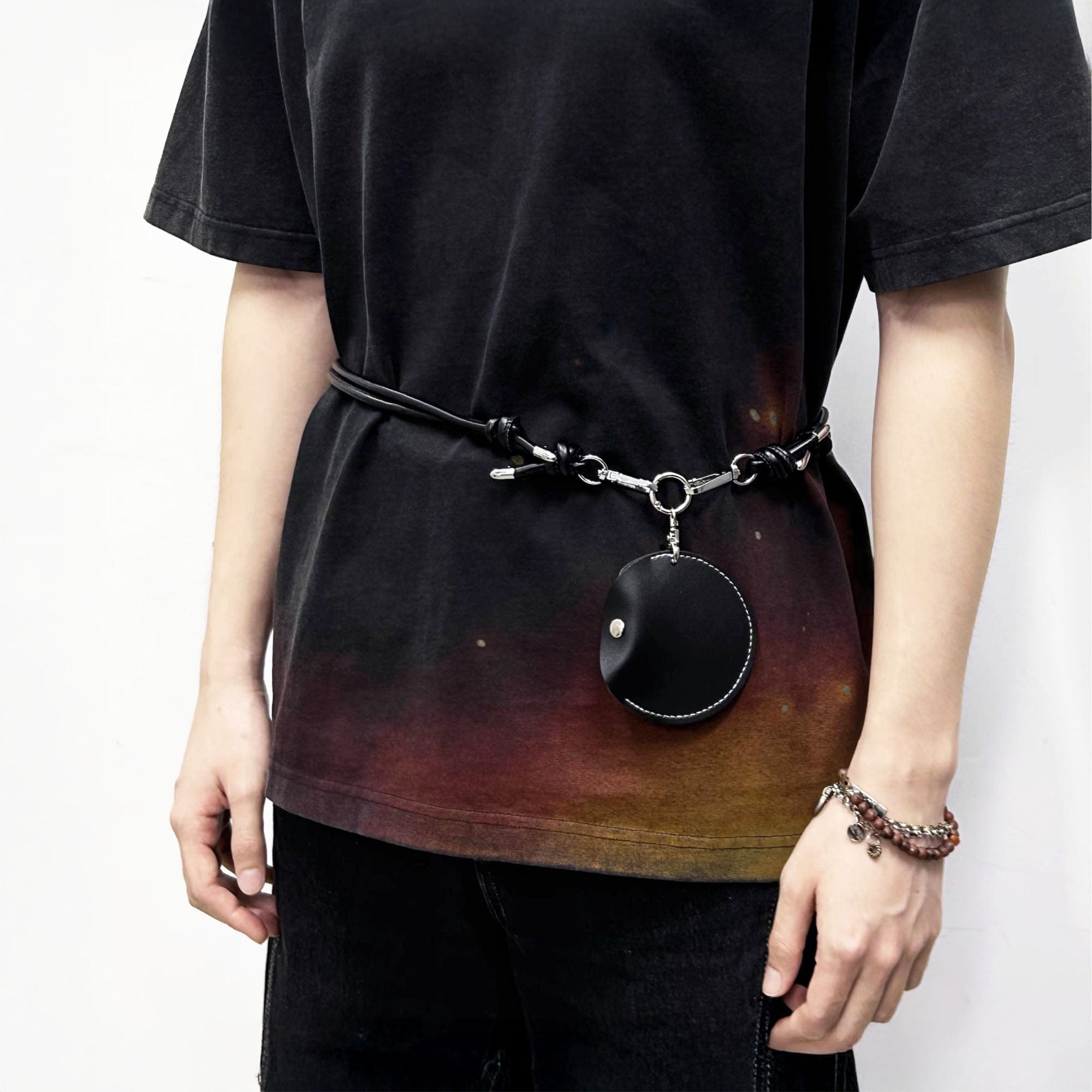 ALVNG AR ANTS Multi-Way Faux Leather Orb Pouch, premium urban and streetwear designers apparel on PROJECTISR.com, ALVNG AR ANTS