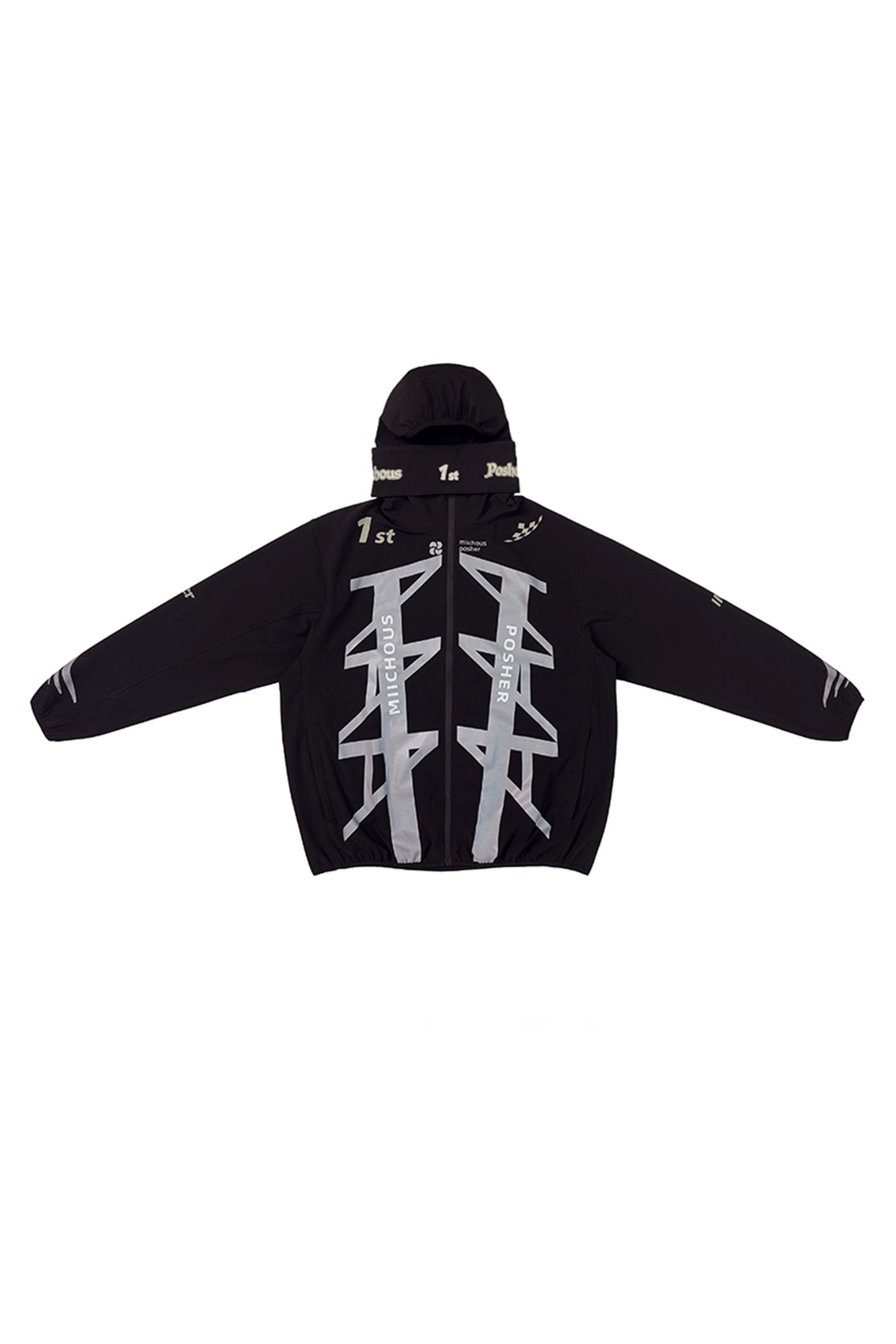 MIICHOUS 1st 3A Graphic Oversized Hooded Windbreaker