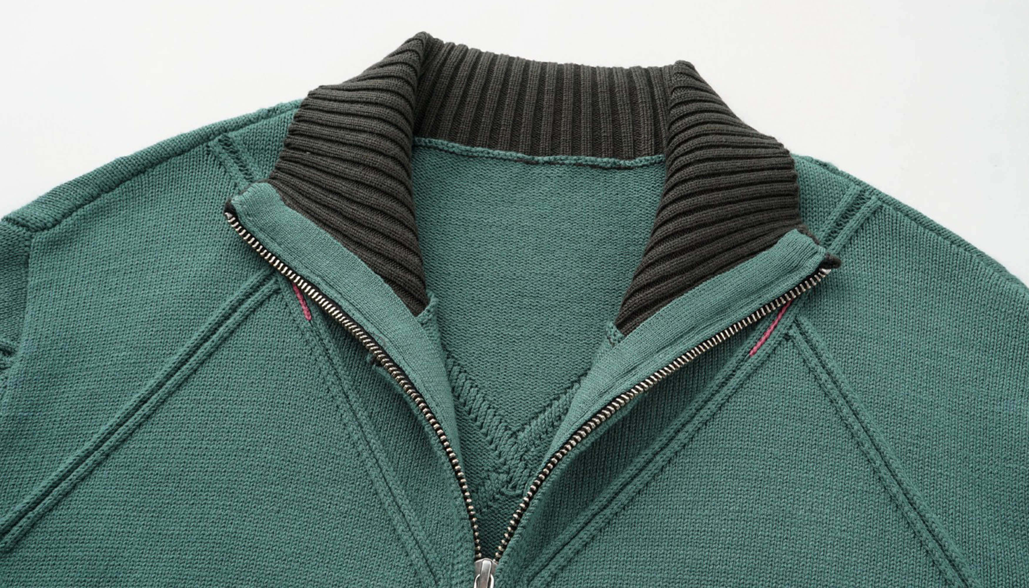 ALVNG AR ANTS Geometric Stitch Zip-Up Sweater, premium urban and streetwear designers apparel on PROJECTISR.com, ALVNG AR ANTS