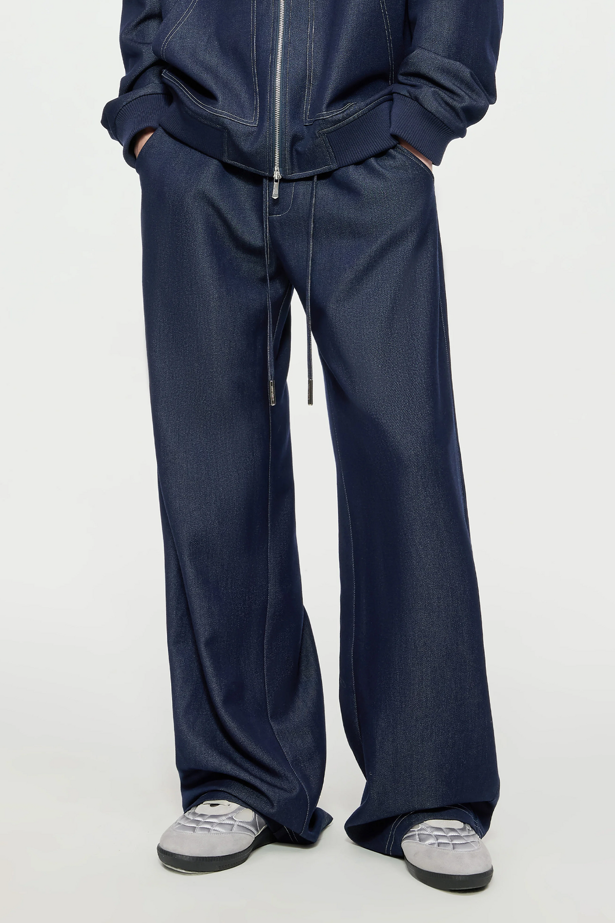 TIWILLTANG Drawstring Denim Jogger Pants