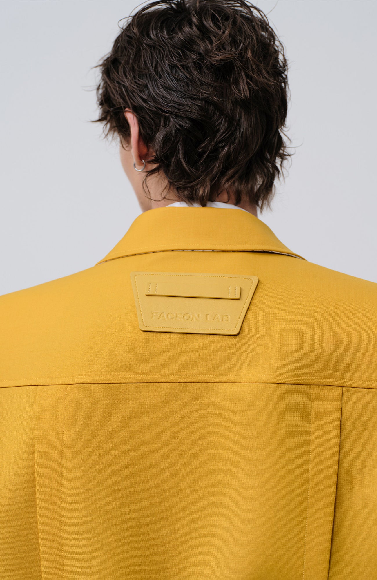 FACEONLAB Cropped Harrington Zip Jacket Yellow, premium urban and streetwear designers apparel on PROJECTISR.com, FACEONLAB