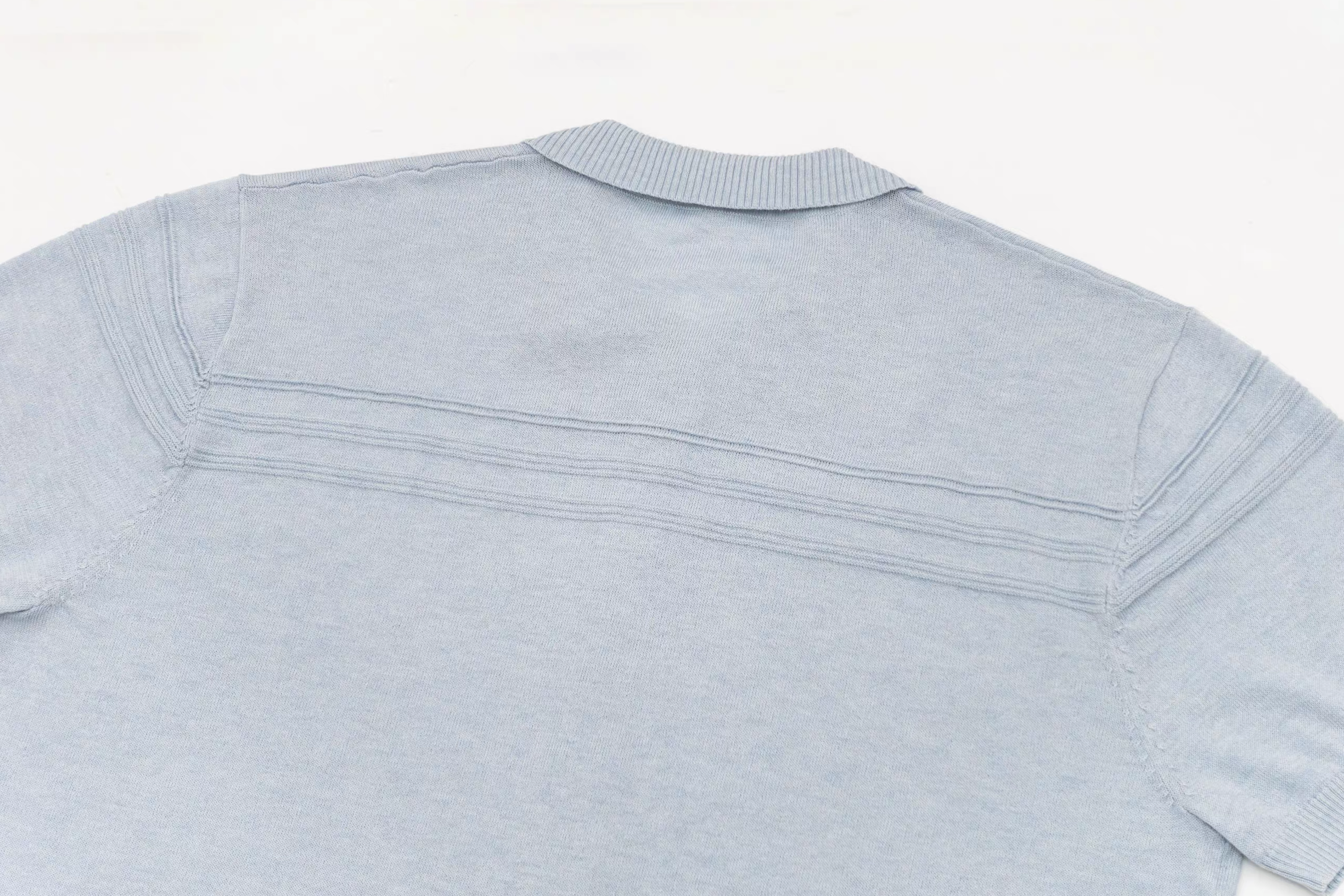 IN EXISTENCE Jacquard-Trim Wool-Blend Knit Half Shirt, premium urban and streetwear designers apparel on PROJECTISR.com, IN EXISTENCE